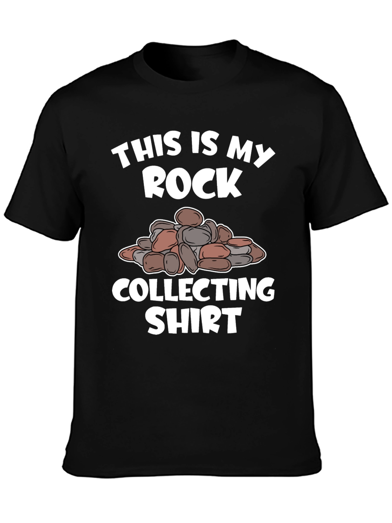 Black Rock Collecting Shirt - Funny Rockhound Tee view 3