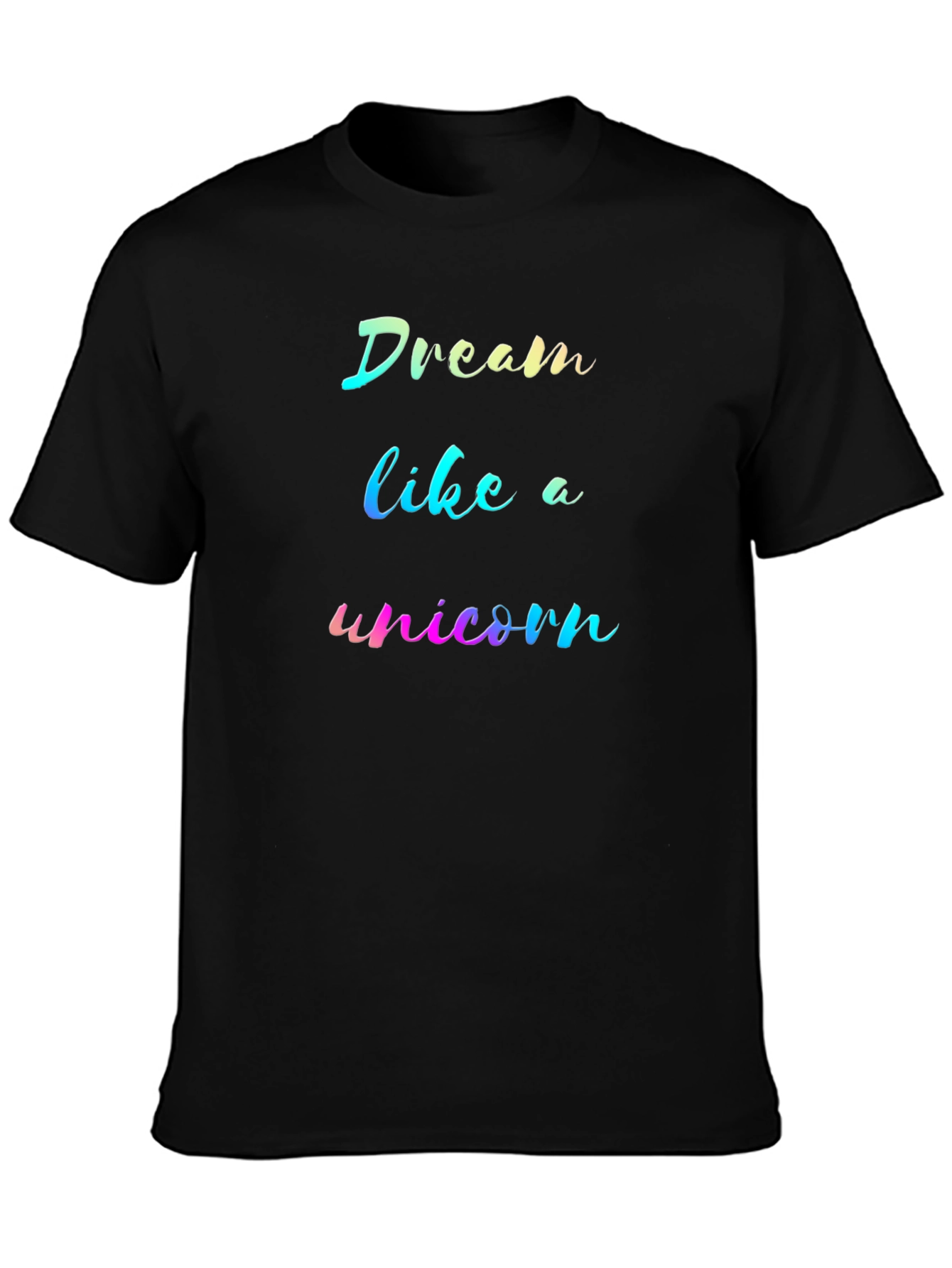 Black Dream Like a Unicorn Graphic Tee view 3