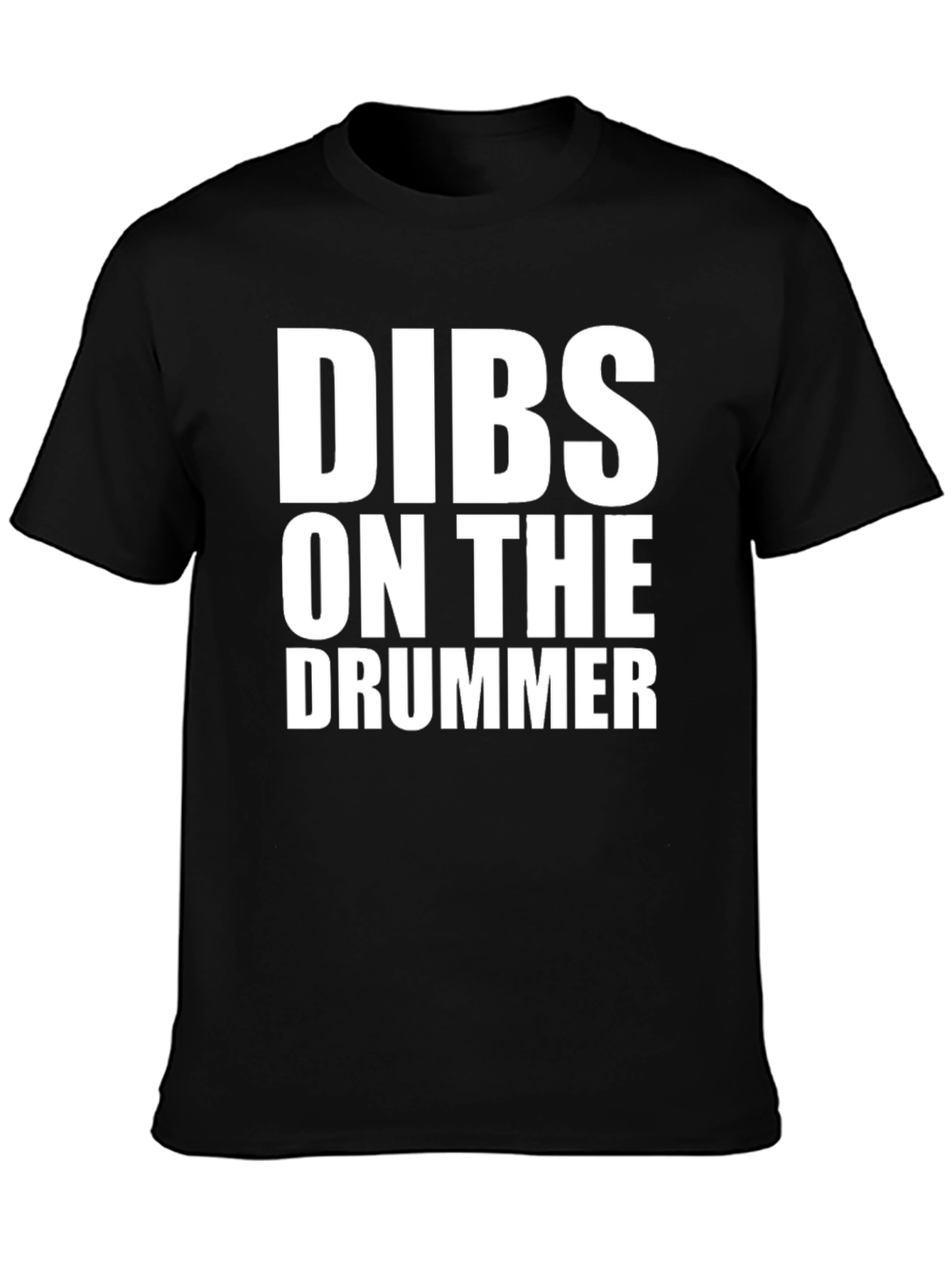 Black Dibs on the Drummer Black T-Shirt view 3