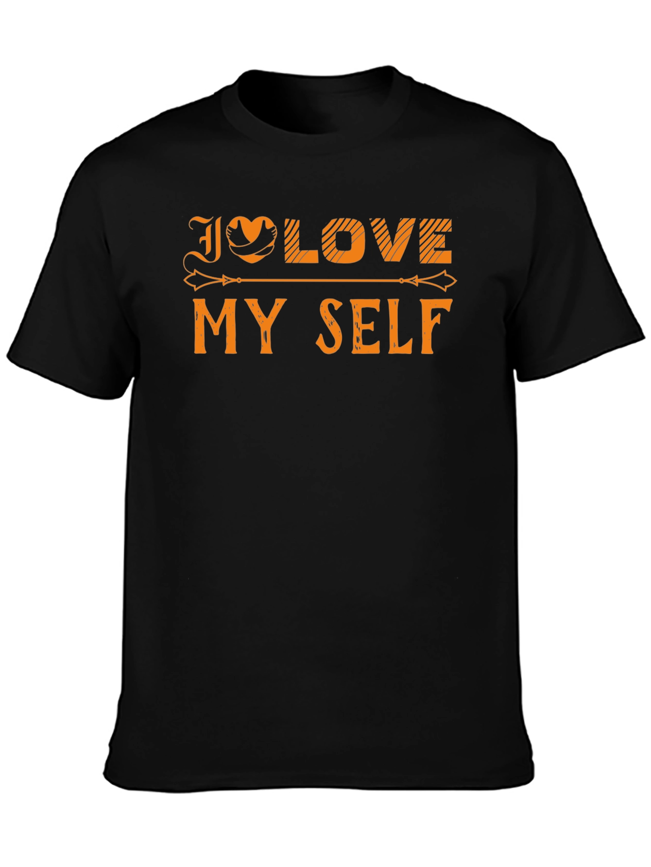 Black I Love My Self T-Shirt - Positive Message Tee view 3