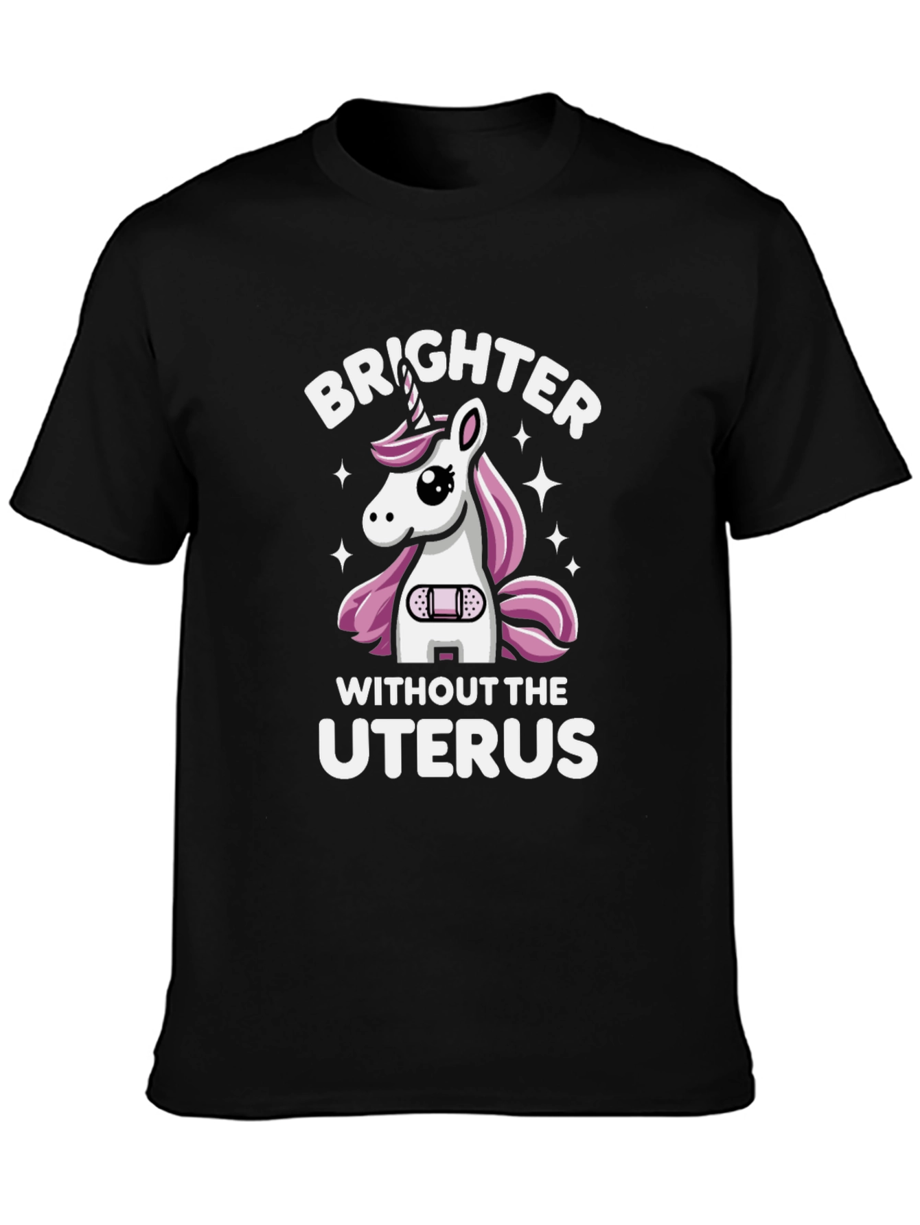 Black Brighter Without The Uterus Graphic Tee view 3