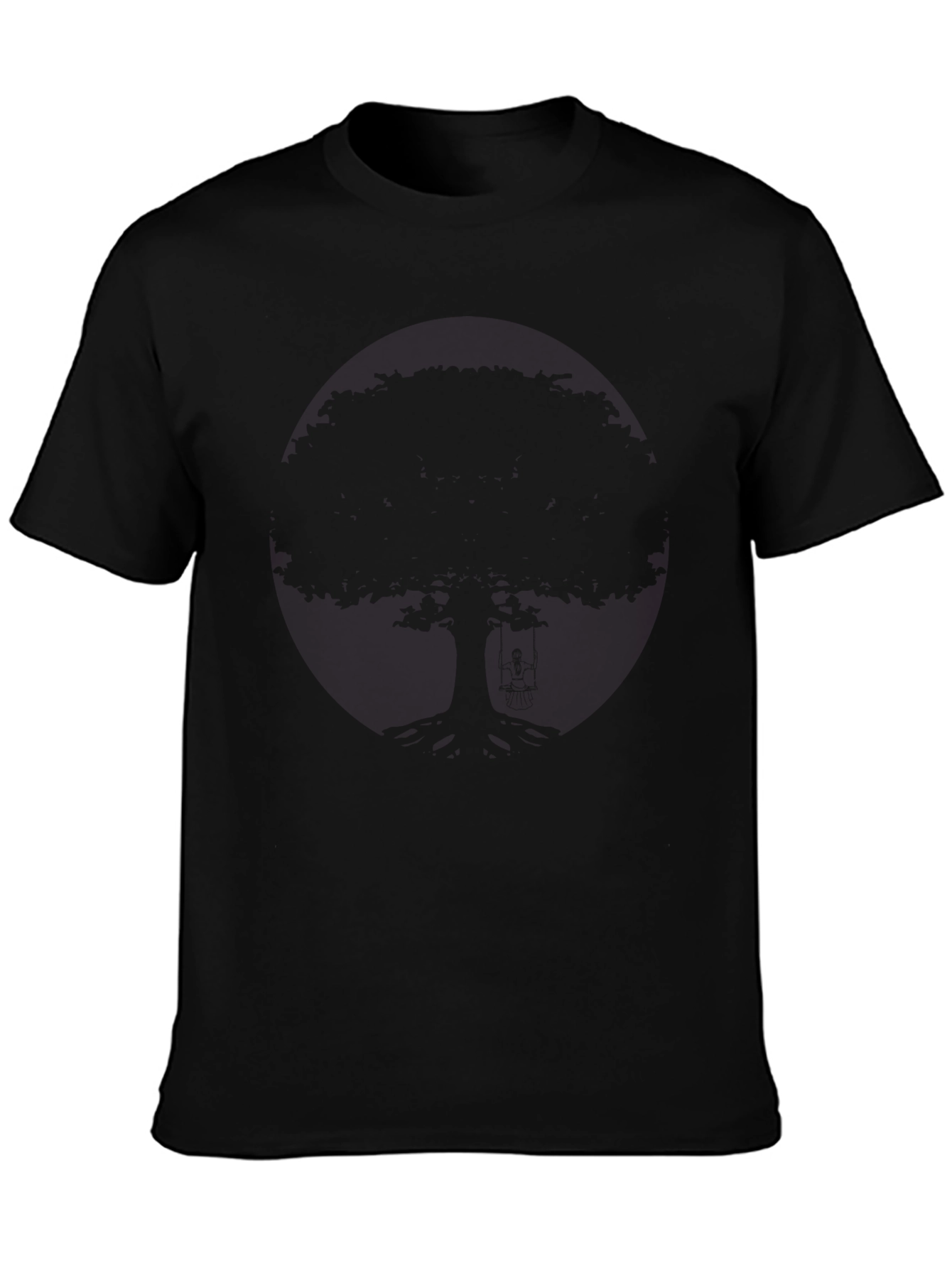 Black Classic Black Crew Neck T-Shirt | Everyday Essential view 3