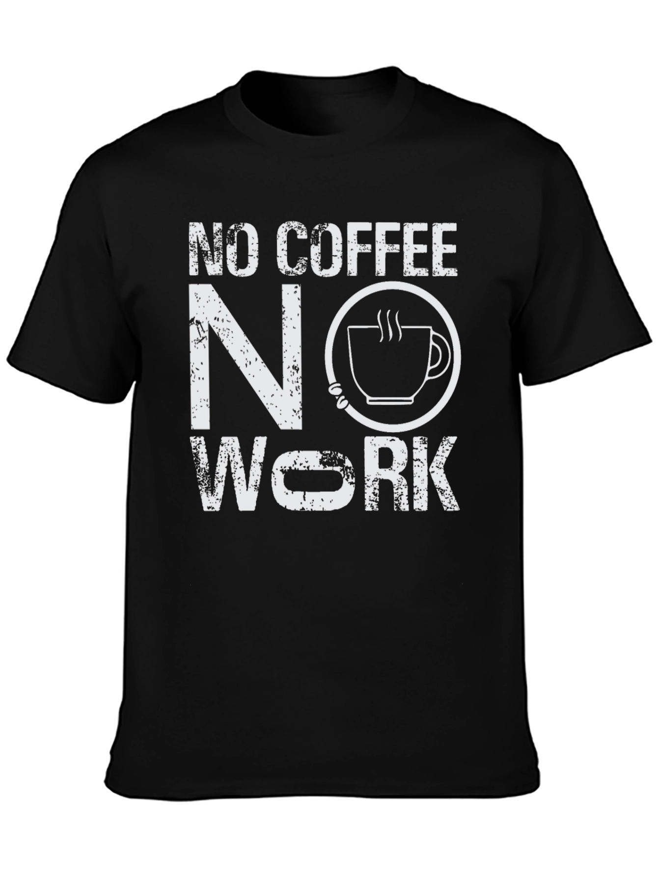 Black No Coffee No Work T-Shirt - Funny Graphic Tee view 3