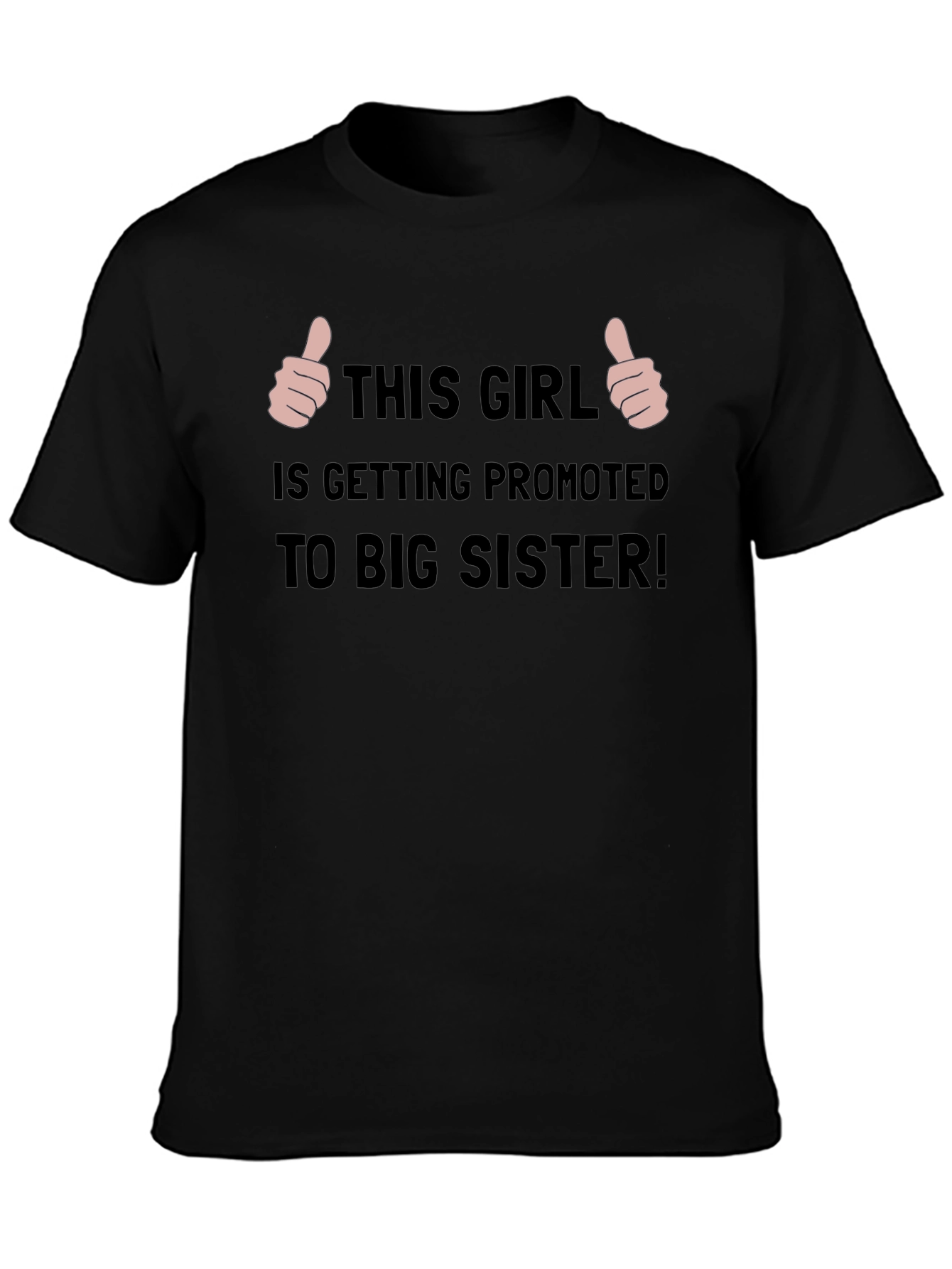 Black Promoted to Big Sister T-Shirt view 3