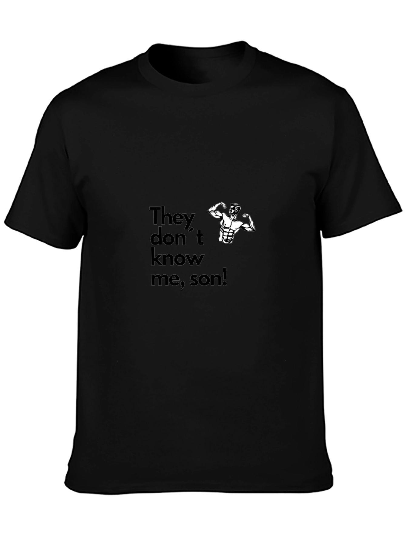 Black They Don't Know Me Son Graphic Tee view 3
