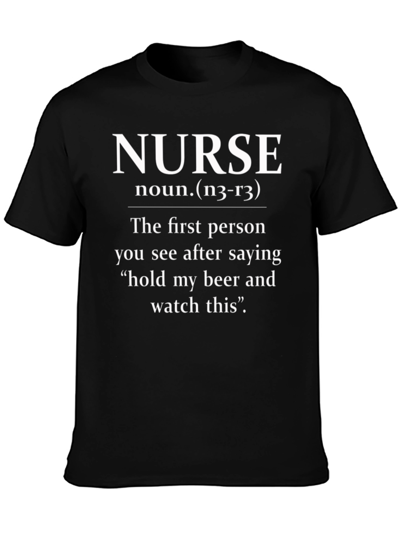 Black Nurse Definition Black Graphic T-Shirt view 3