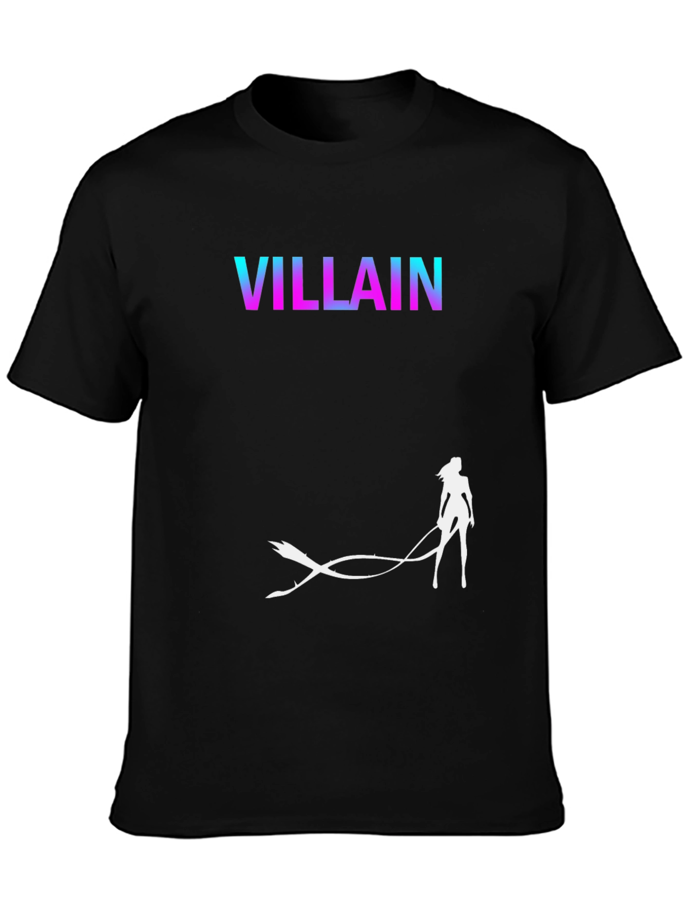 Black Villain Graphic Tee - Cool Anime Design T-Shirt view 3