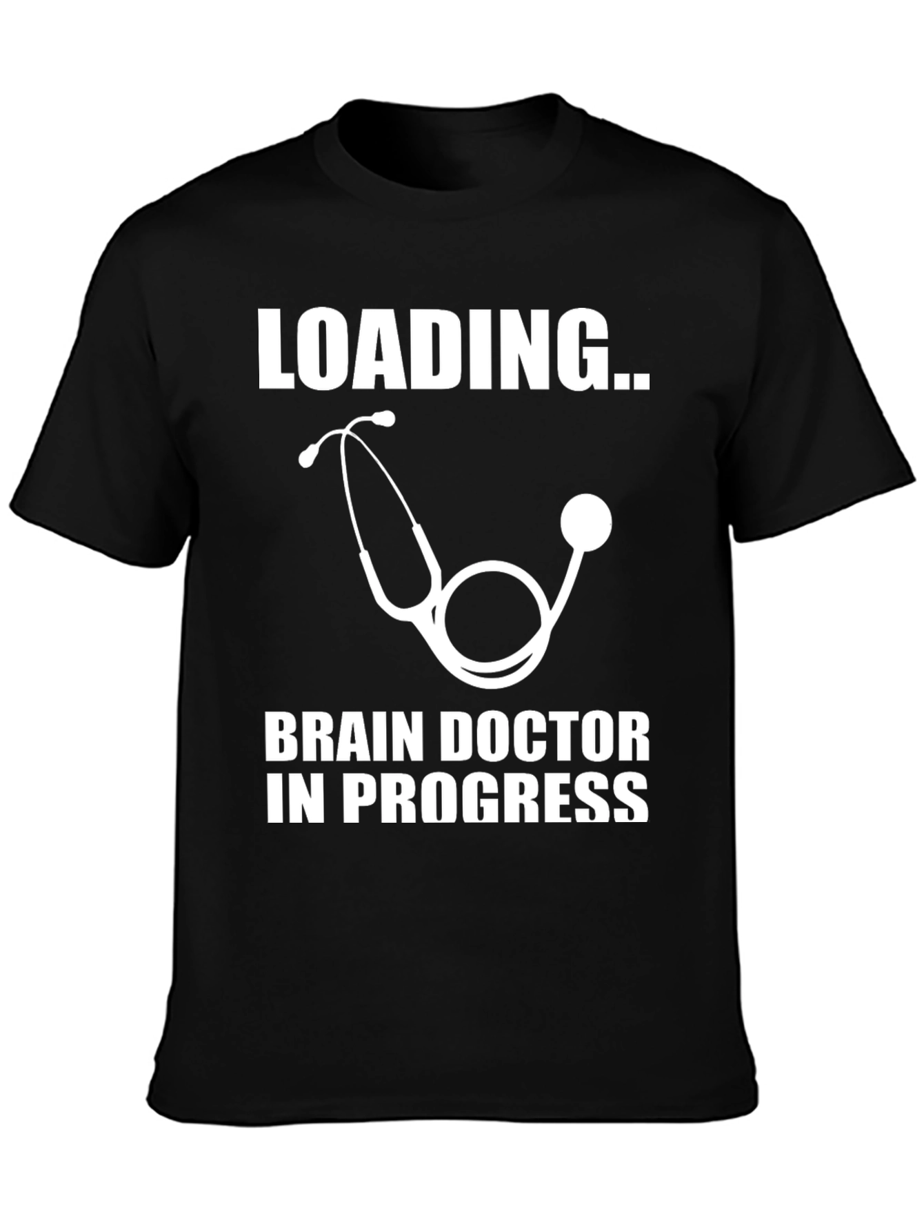 Black Brain Doctor In Progress Tee view 3