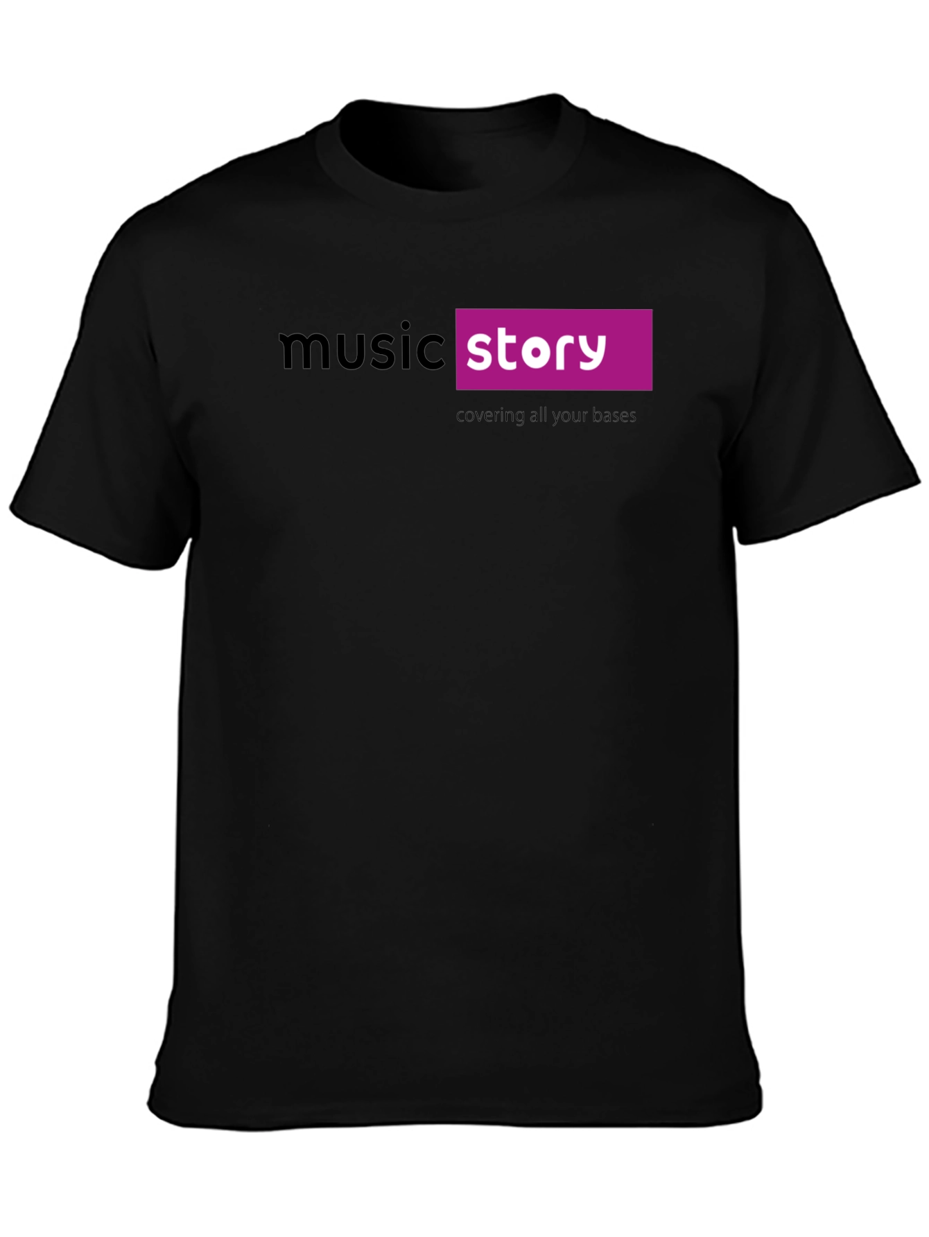 Black Music Story Black Cotton Graphic T-Shirt view 3