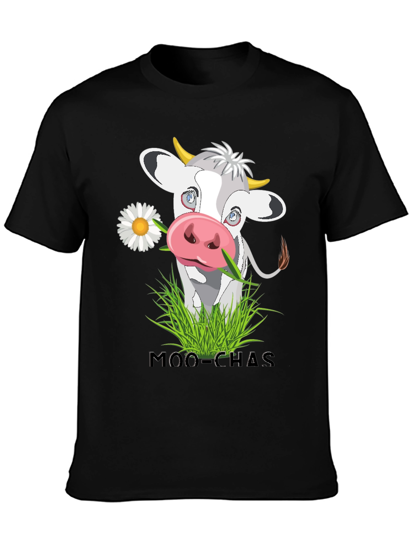 Black Moo-Chas Cow T-Shirt view 3