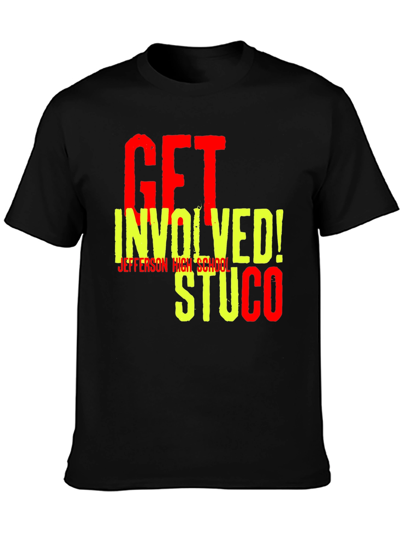 Black Get Involved STUCO T-Shirt - Jefferson High view 3