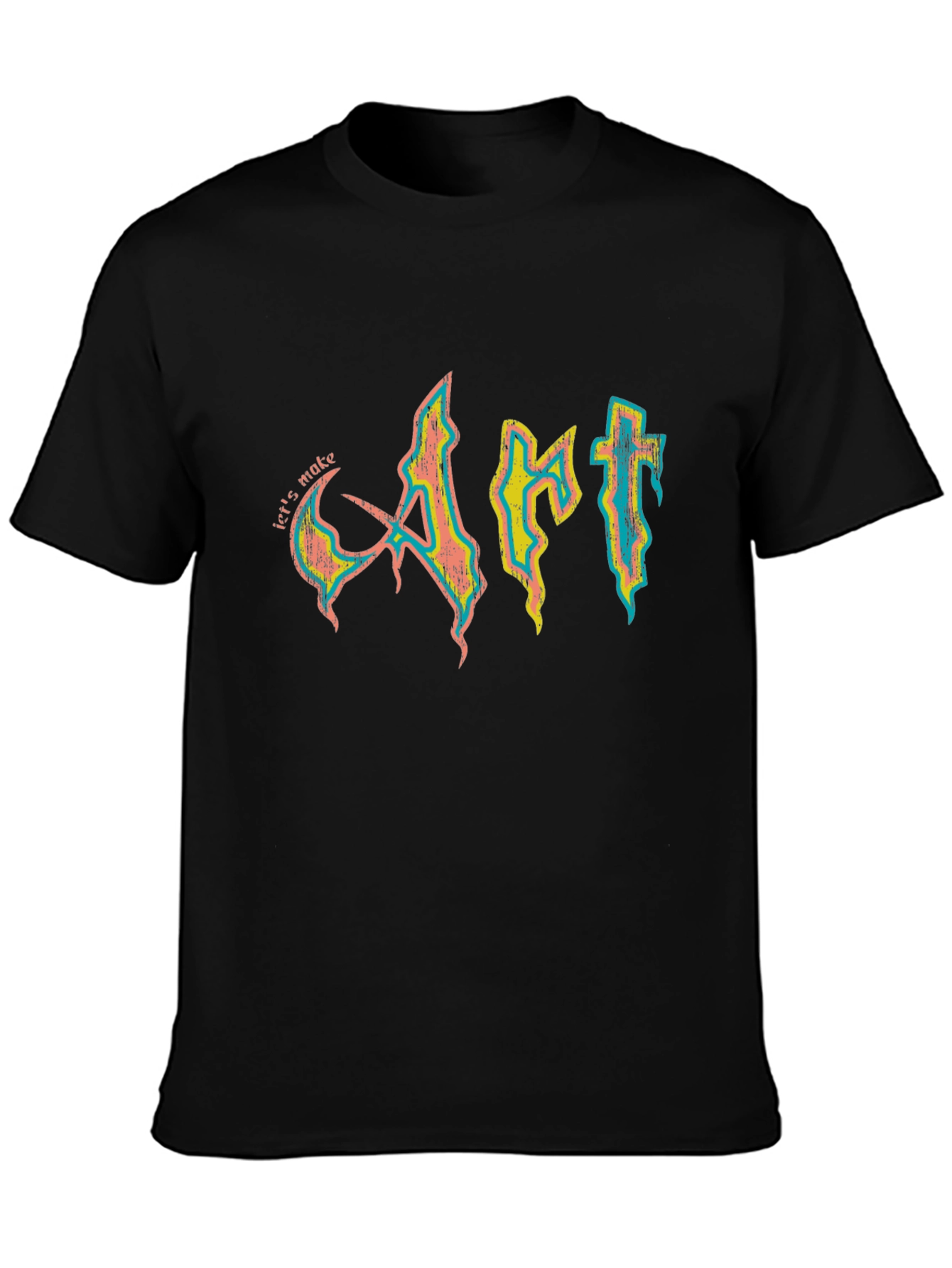 Black Art Tee - Men's Black Graphic T-Shirt view 3