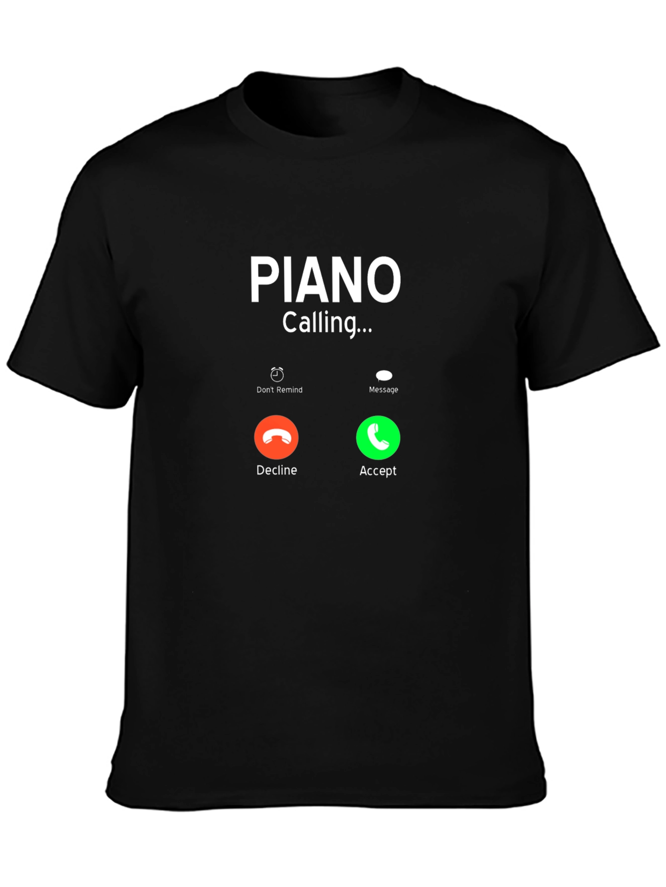 Black Piano Calling Black T-Shirt view 3