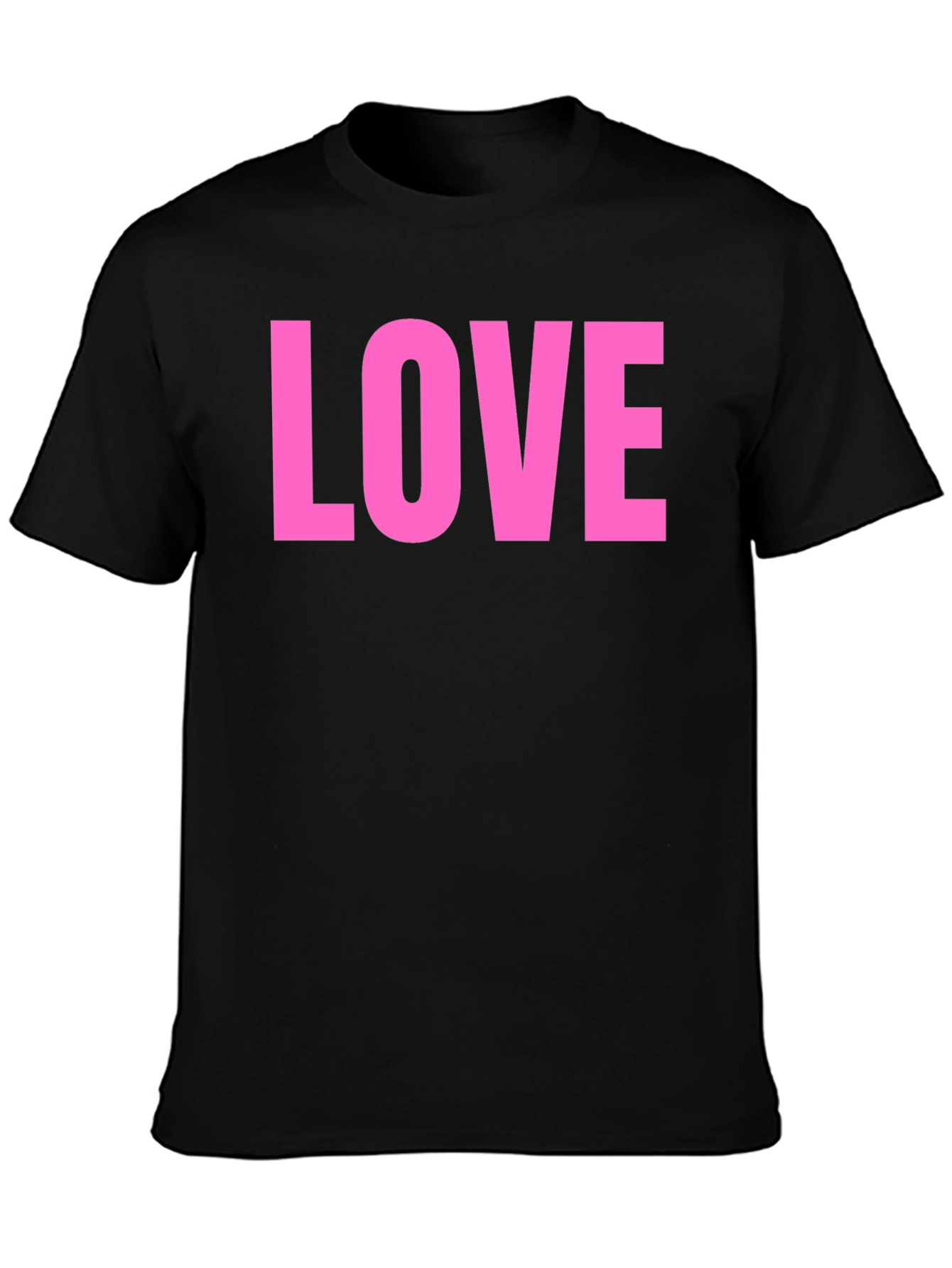Black Love Graphic Tee - Black Casual T-Shirt view 3