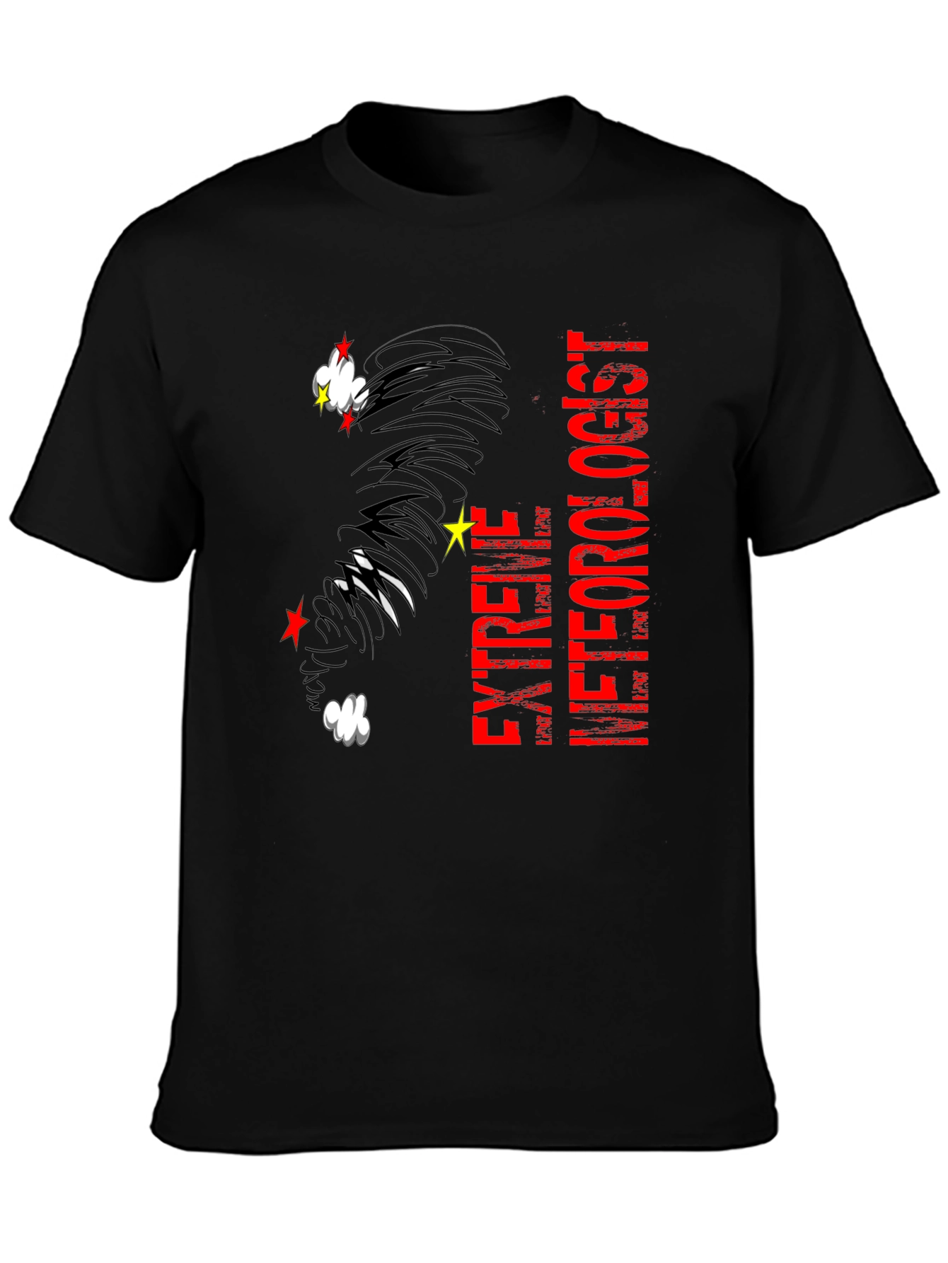 Black Extreme Meteorologist Black Graphic Tee view 3