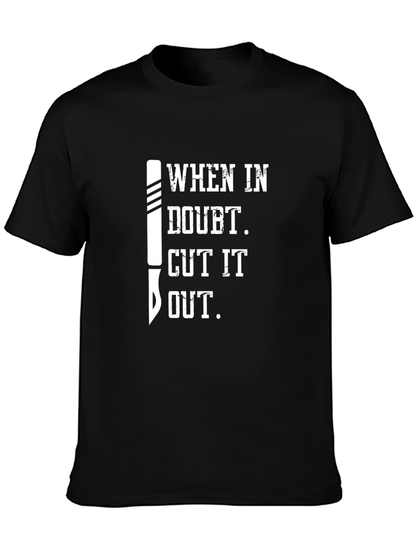Black Cut It Out Graphic T-Shirt view 3