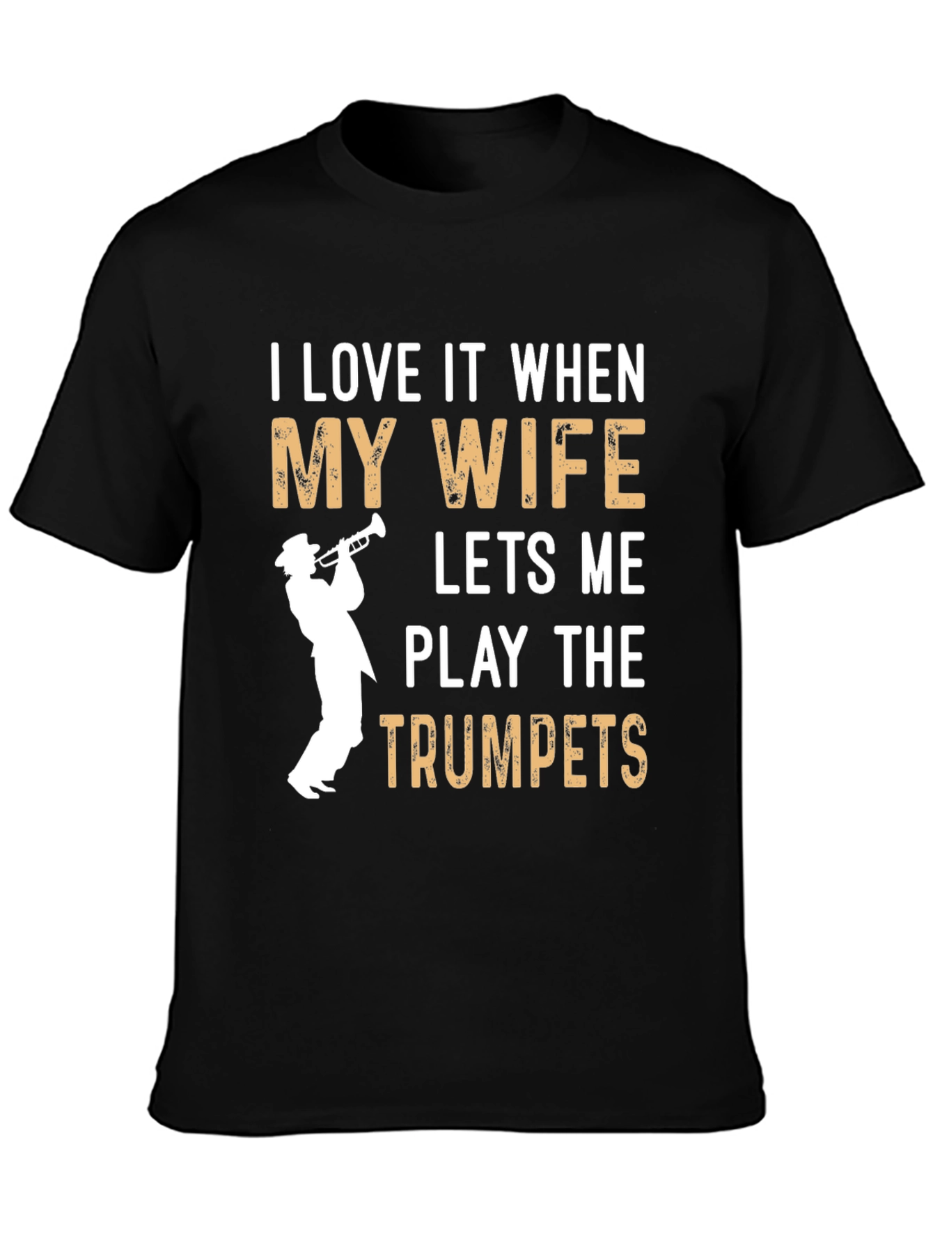 Black I Love It When My Wife Trumpets T-Shirt view 3