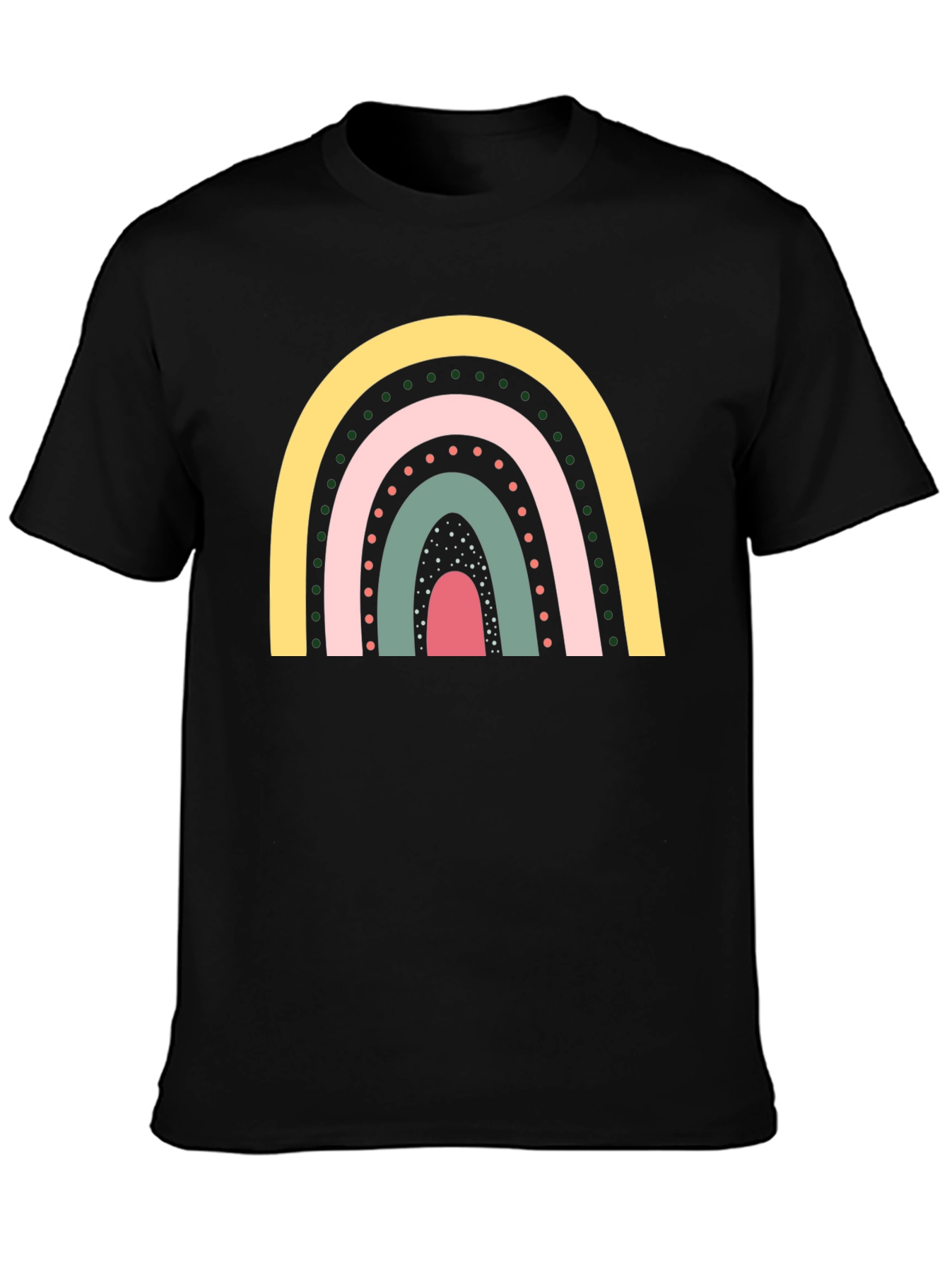 Black Rainbow Graphic Tee - Stylish & Comfortable view 3