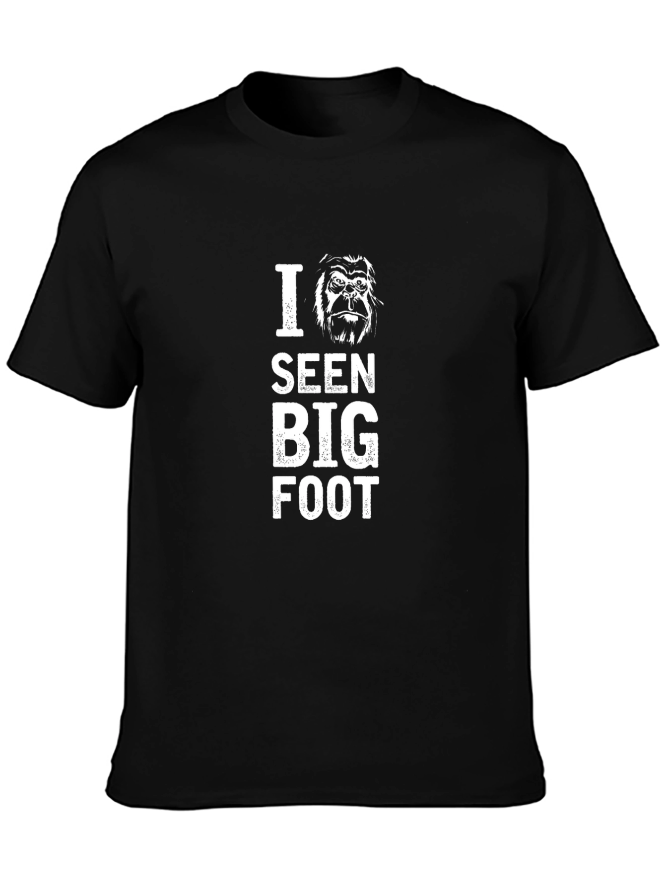 Black I Seen Bigfoot Black Graphic Tee view 3