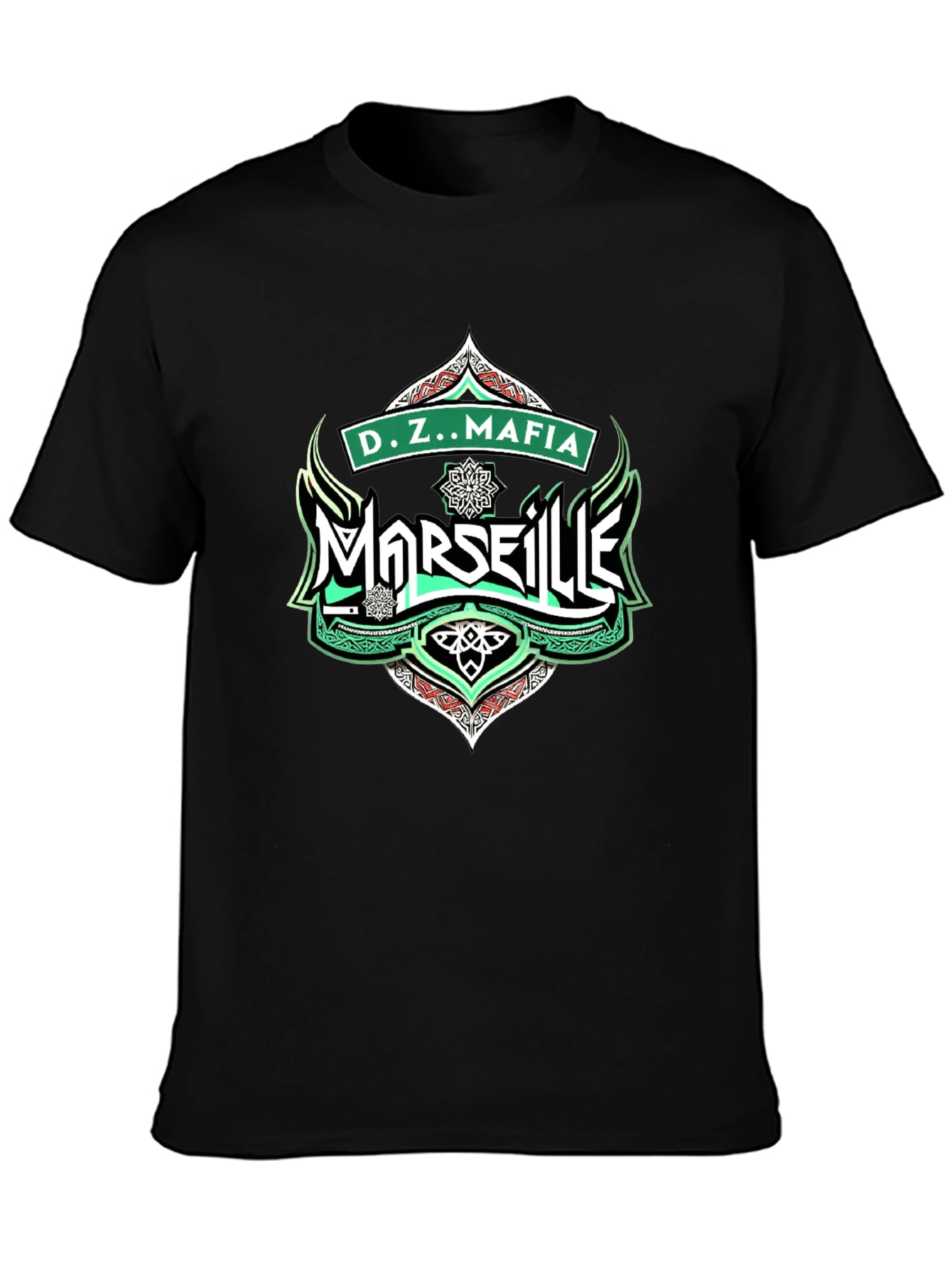 Black D.Z. Mafia Marseille Black T-Shirt view 3