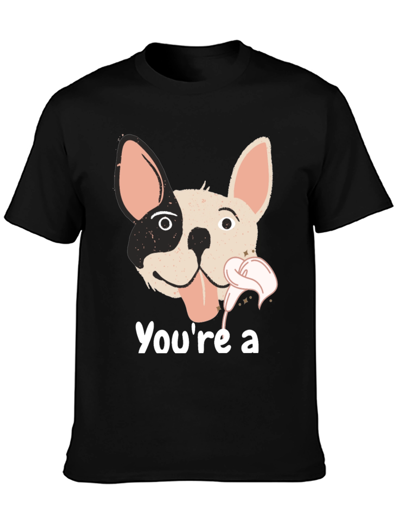 Black Funny Dog Graphic T-Shirt view 3