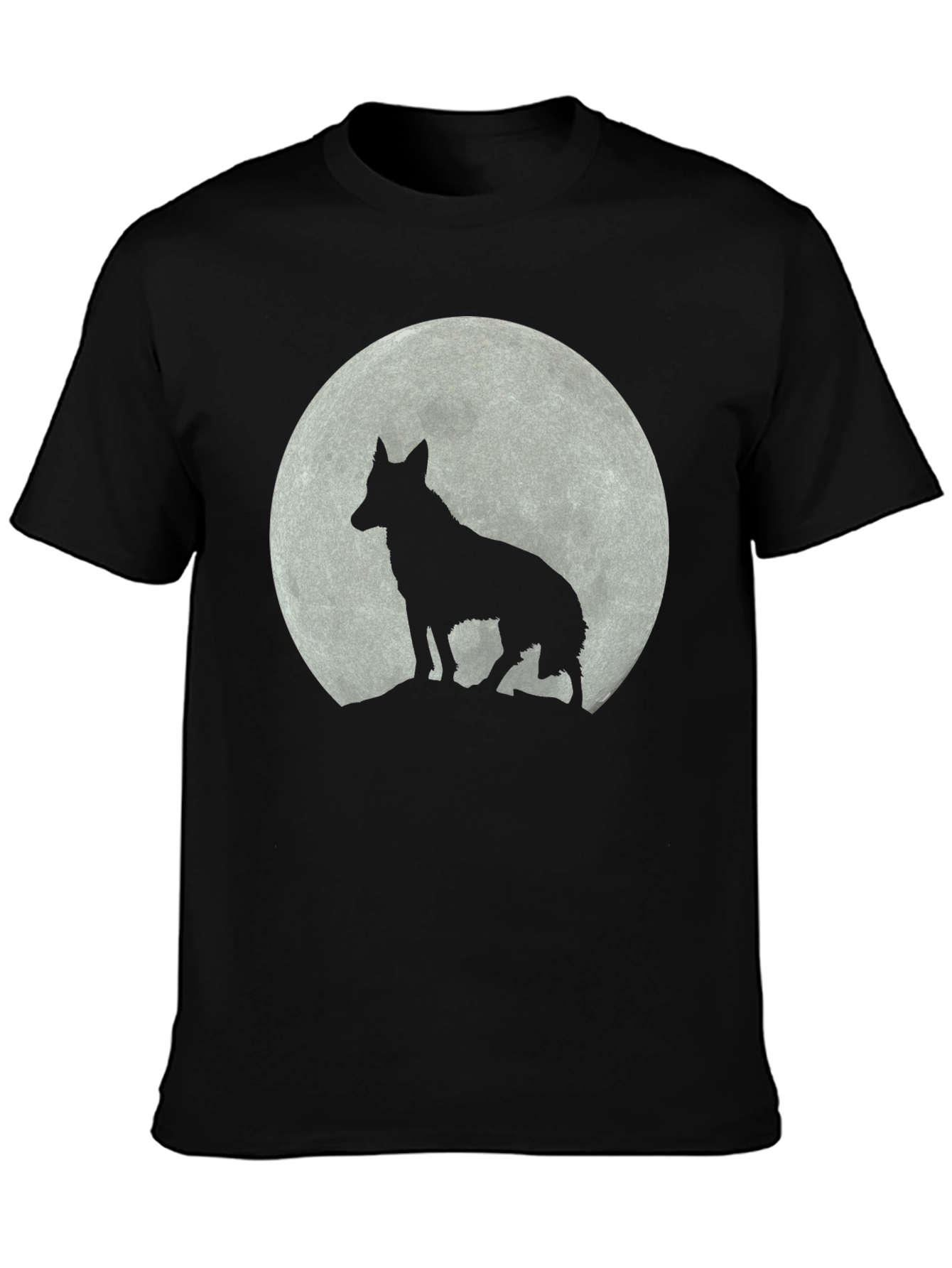 Black Wolf Moon Graphic T-Shirt - Black view 3