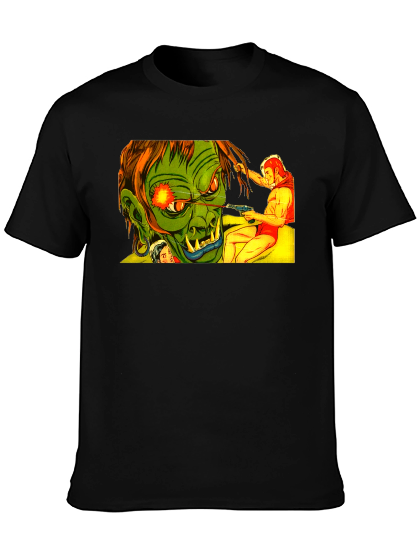 Black Sci-Fi Adventure Graphic T-Shirt view 3
