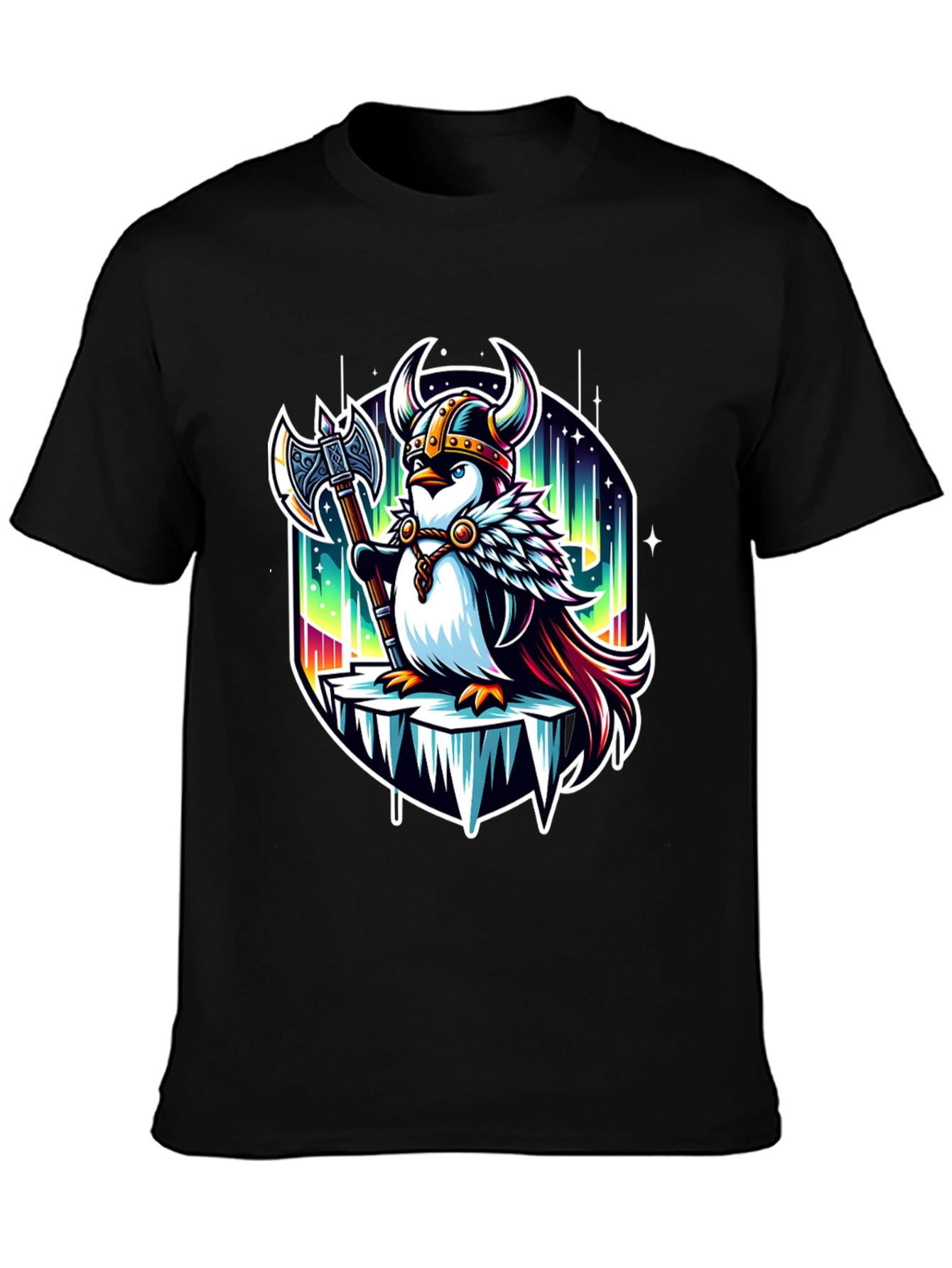 Black Viking Penguin Graphic T-Shirt view 3