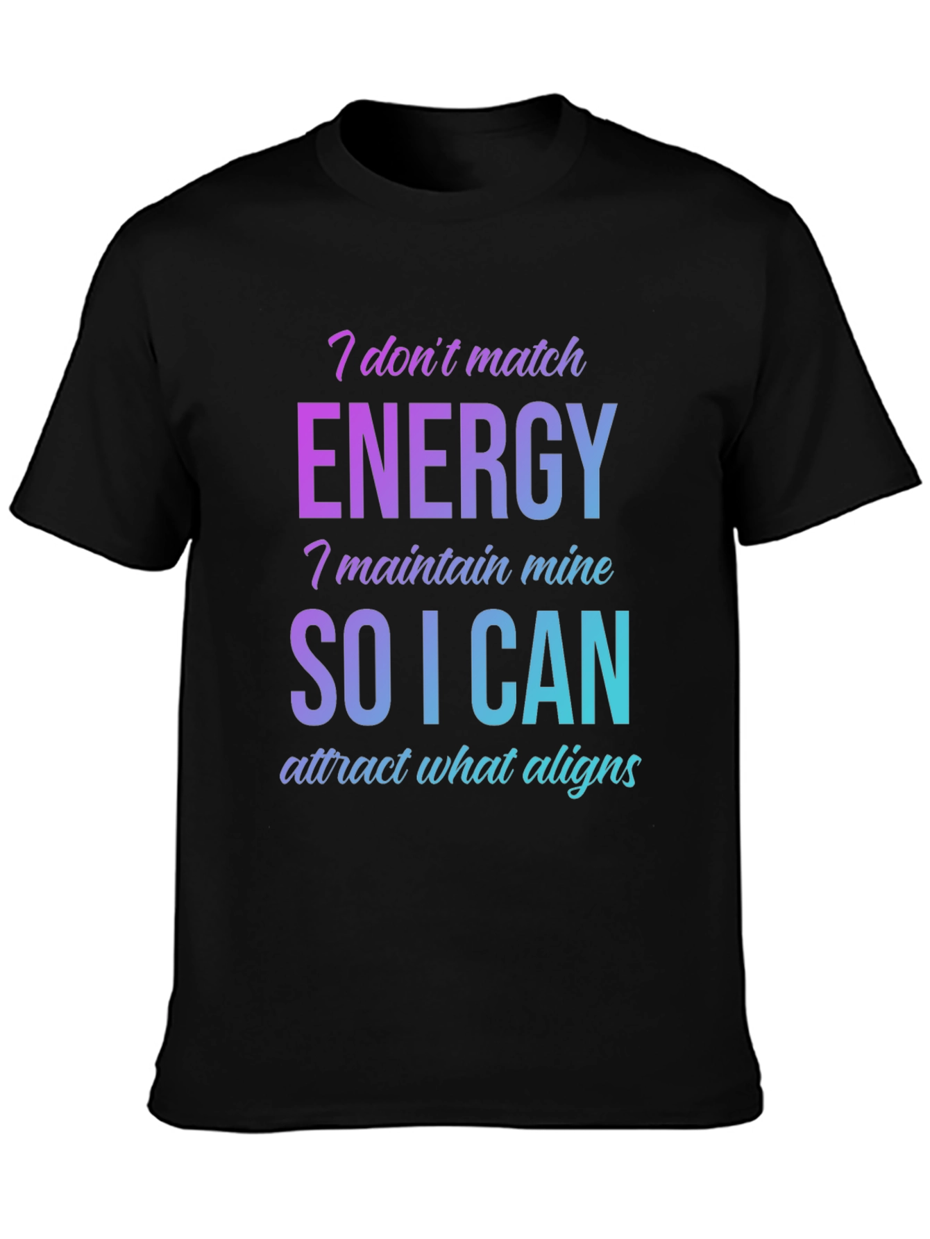 Black Energy Alignment Graphic Tee - Trendy Black Shirt view 3