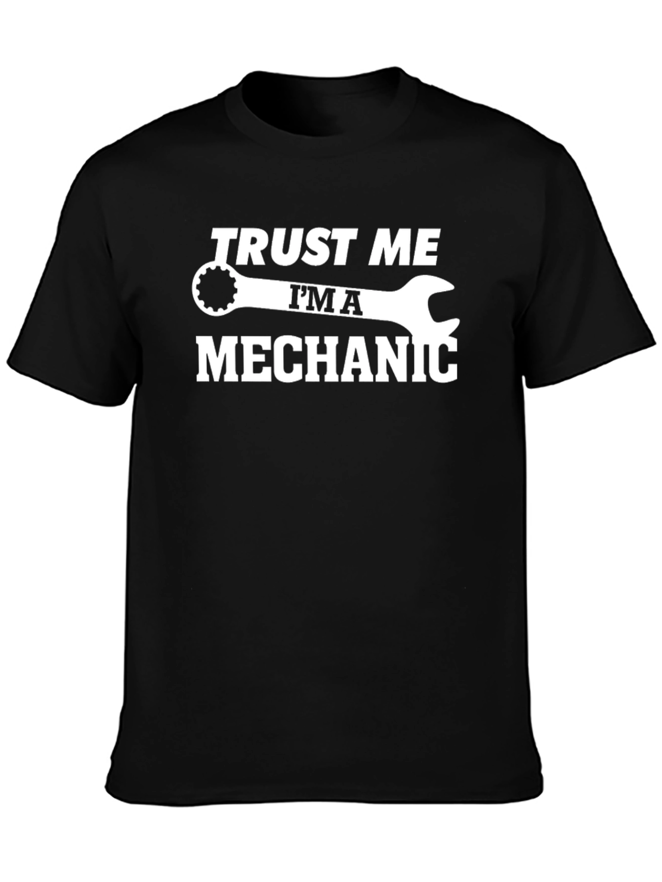 Black Trust Me I'm A Mechanic T-Shirt view 3