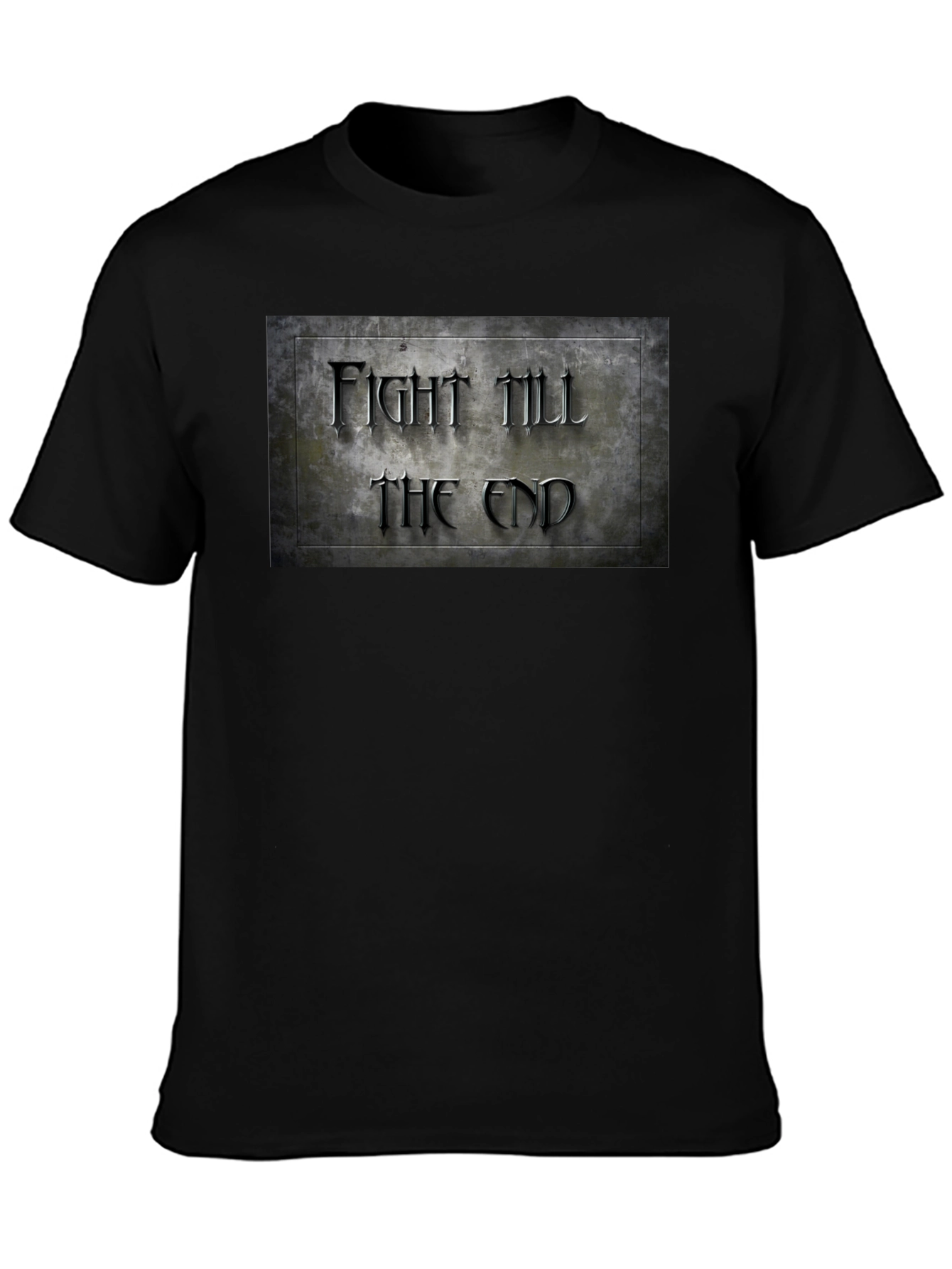 Black Fight Till The End Graphic T-Shirt view 3