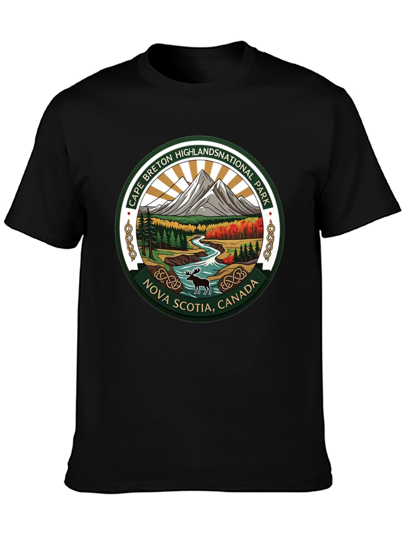 Black Cape Breton Highlands National Park T-Shirt view 3