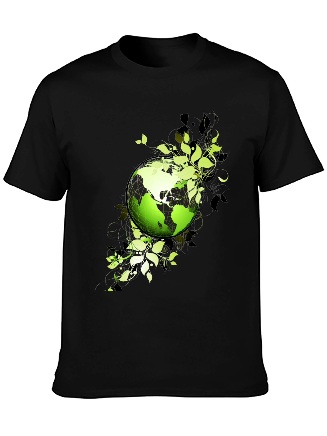 Black Eco Earth Graphic T-Shirt - Black view 3