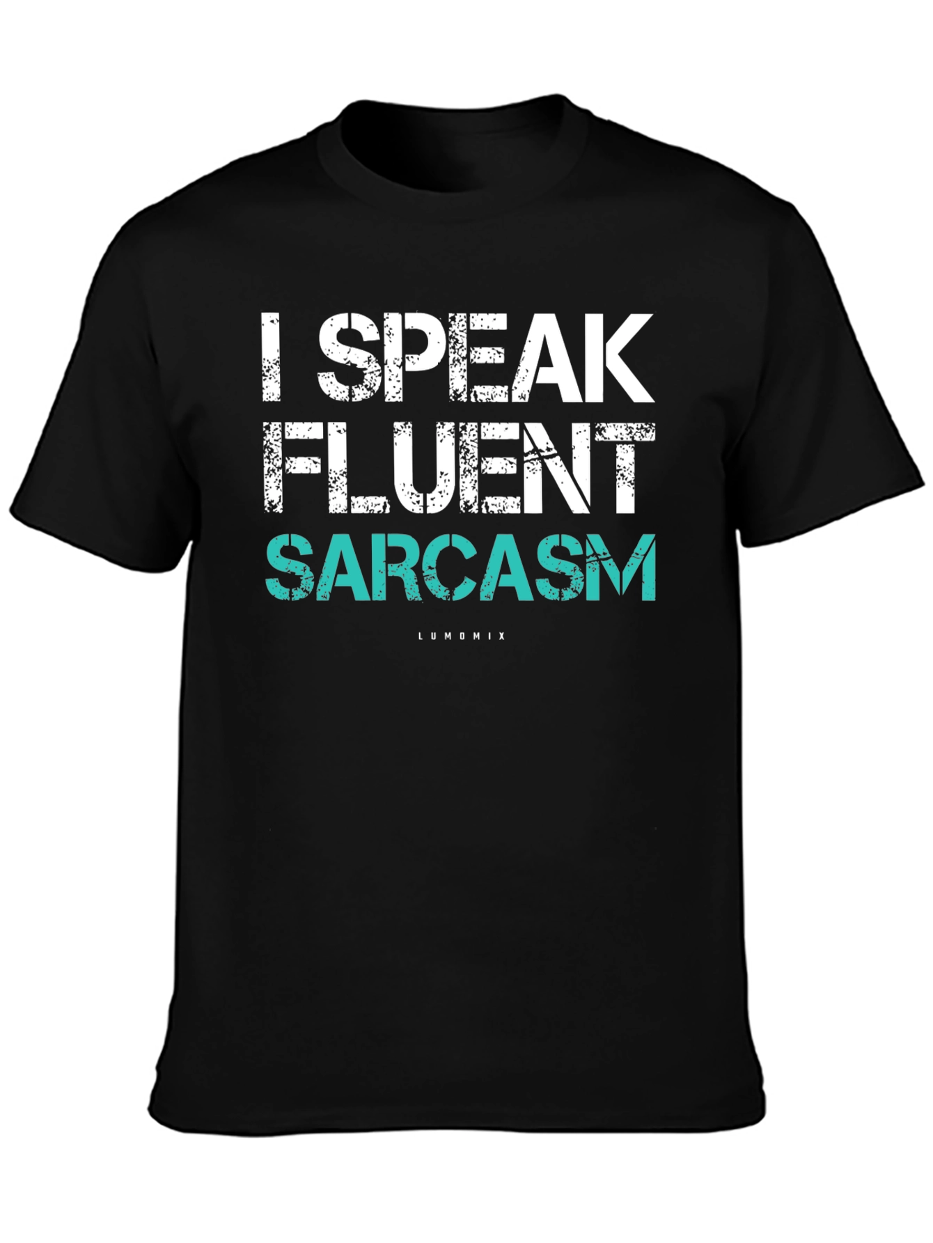 Black Fluent Sarcasm Graphic T-Shirt view 3