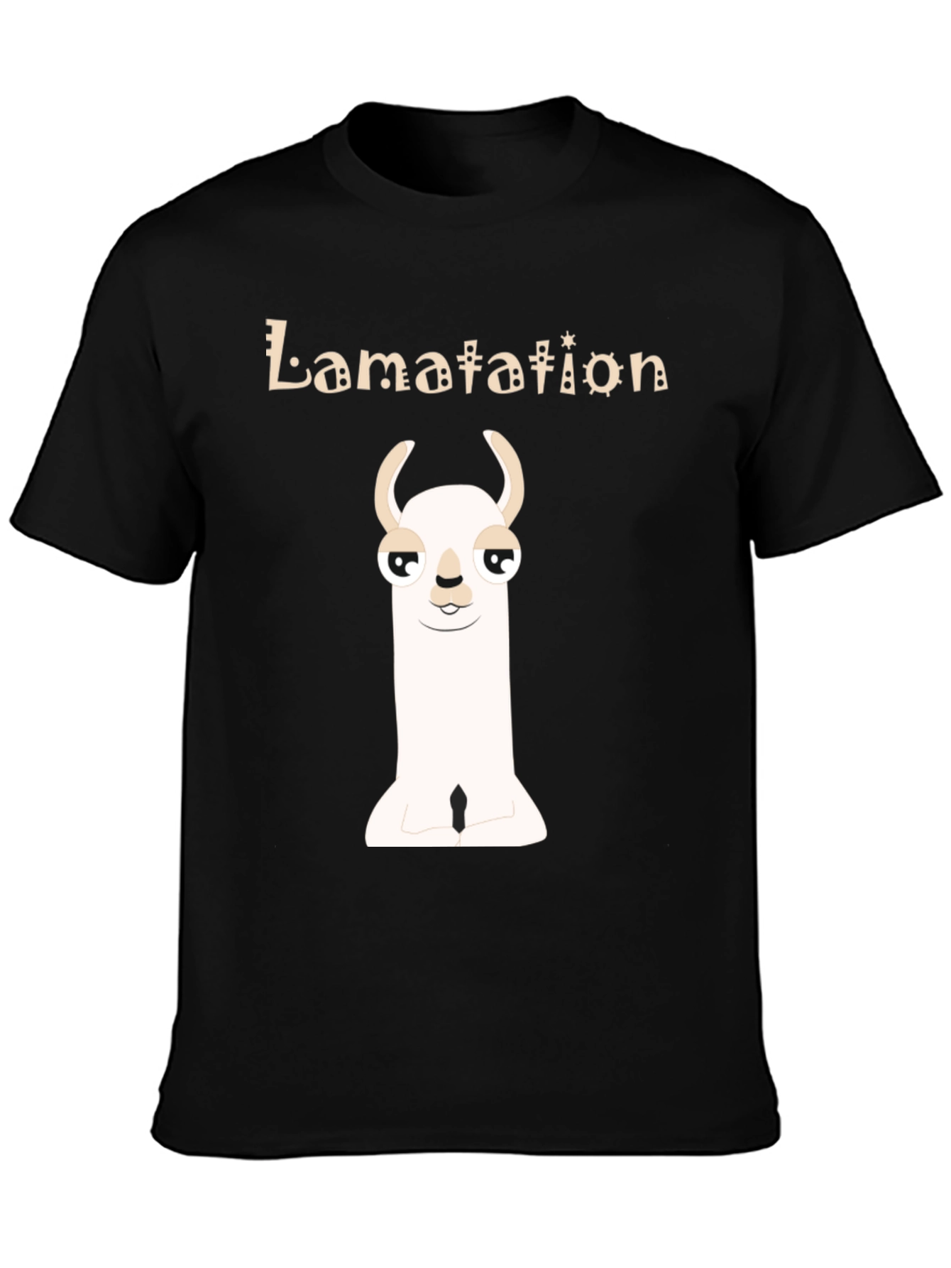 Black Lamatation Llama Graphic Tee view 3