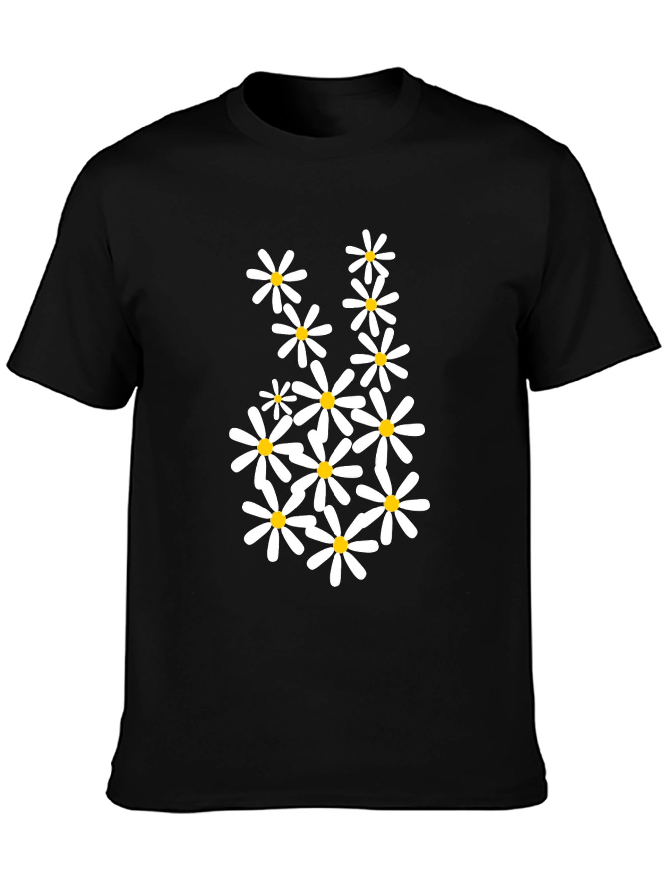 Black Black Daisy Graphic T-Shirt view 3
