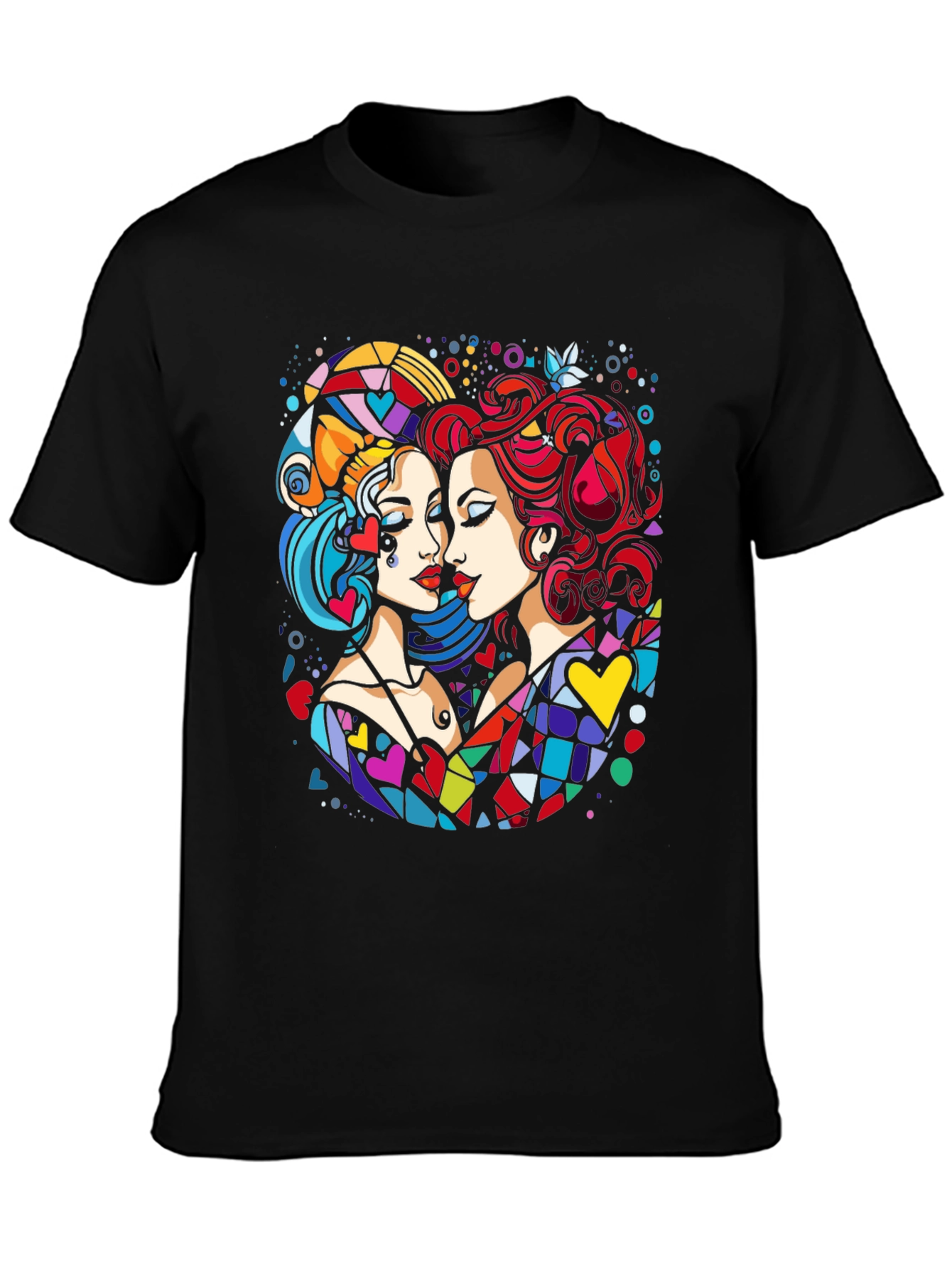 Colorful Abstract Art Graphic Tee - 3