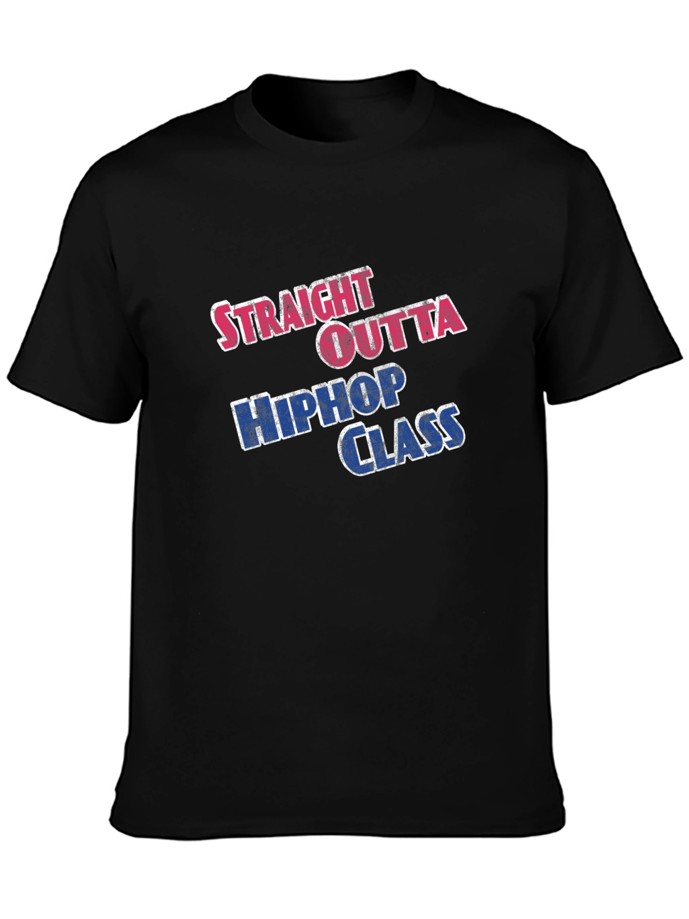 Black Straight Outta Hip Hop Class T-Shirt view 3