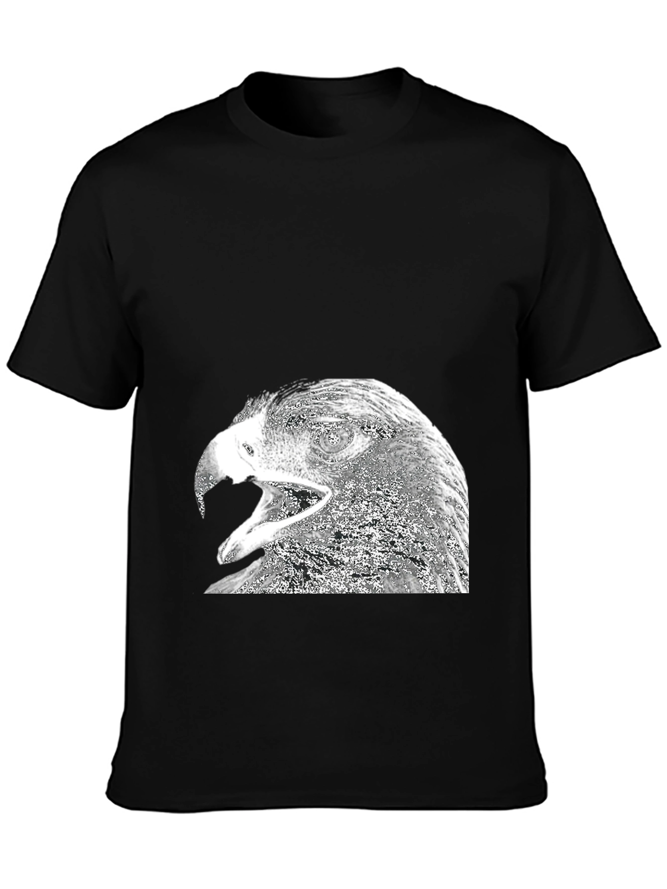 Black Eagle Graphic Print Black T-Shirt for Men view 3