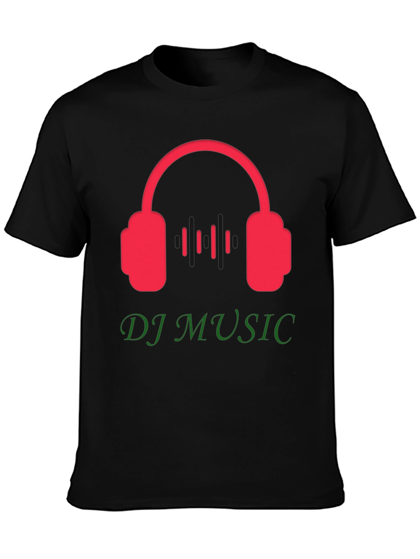 Black DJ Music Graphic Tee - Black T-Shirt view 3