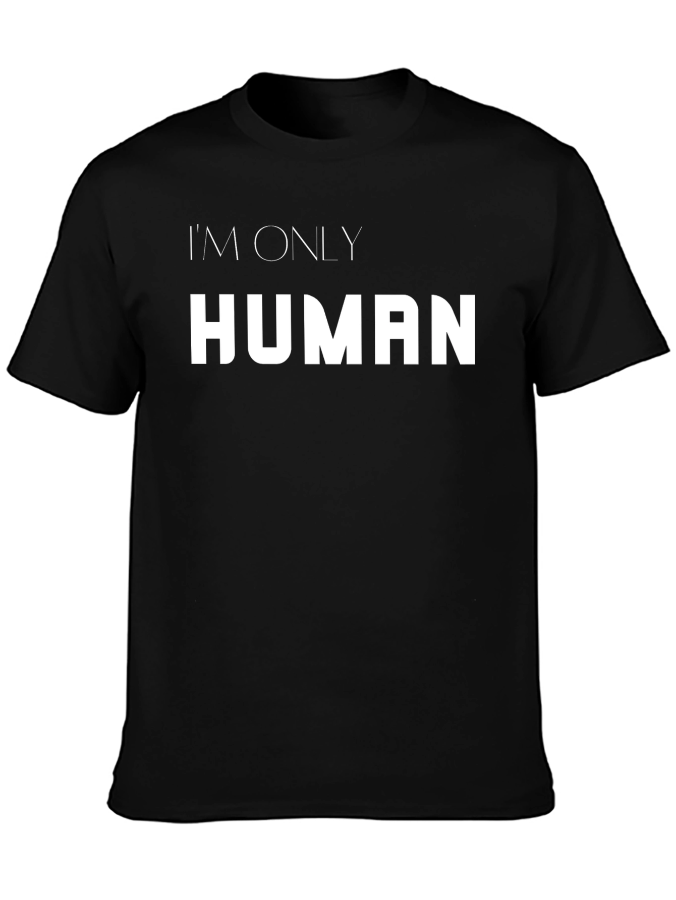 Black I'm Only Human Black Graphic Tee view 3