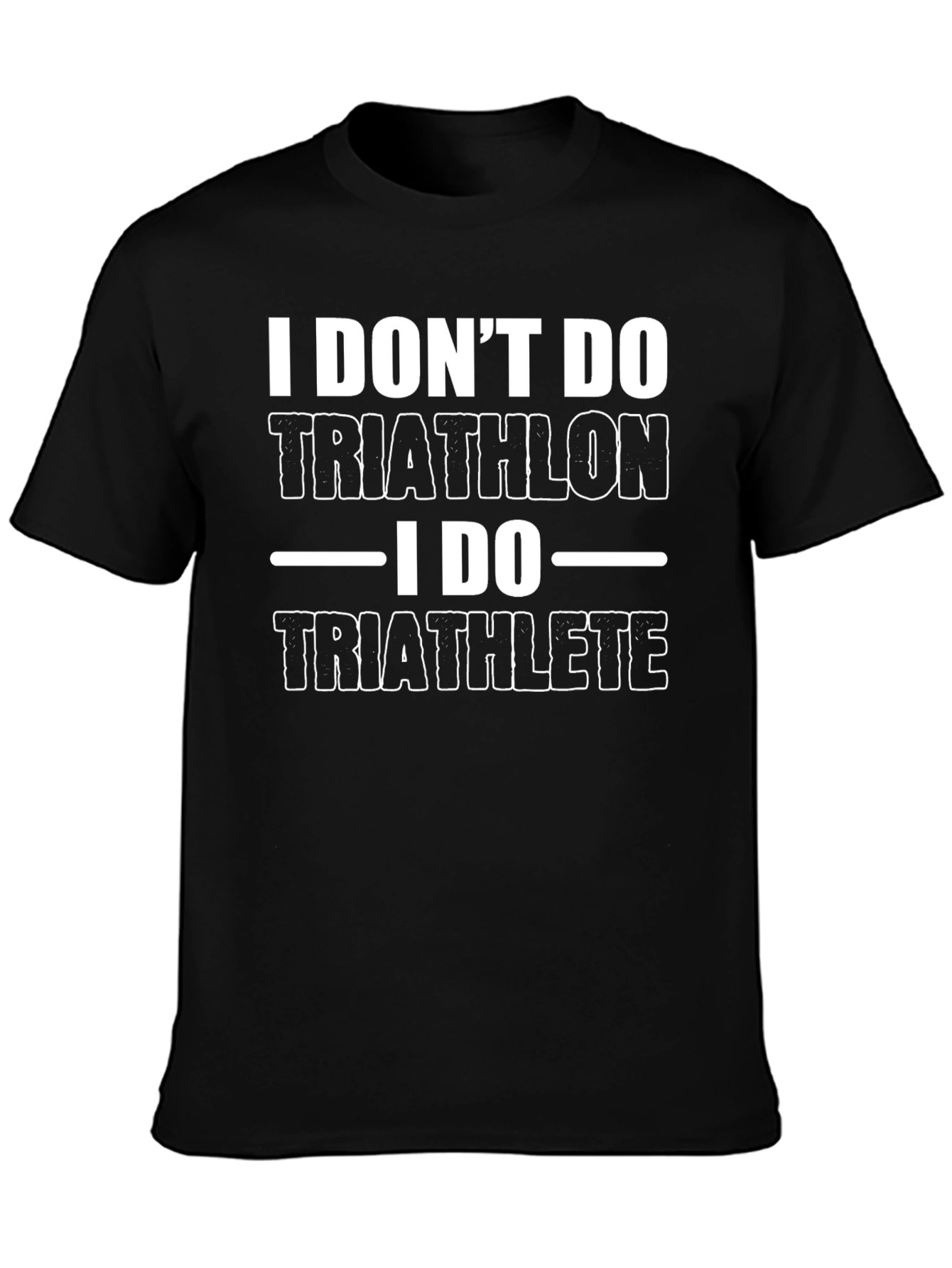 Black Funny Triathlon Athlete T-Shirt, Black view 3