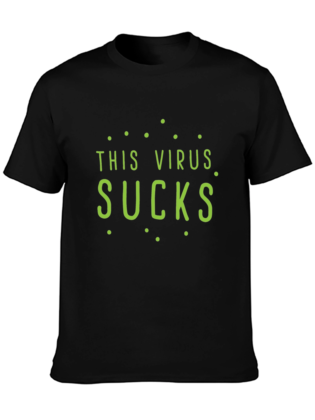 Black This Virus Sucks T-Shirt - Black Novelty Tee view 3