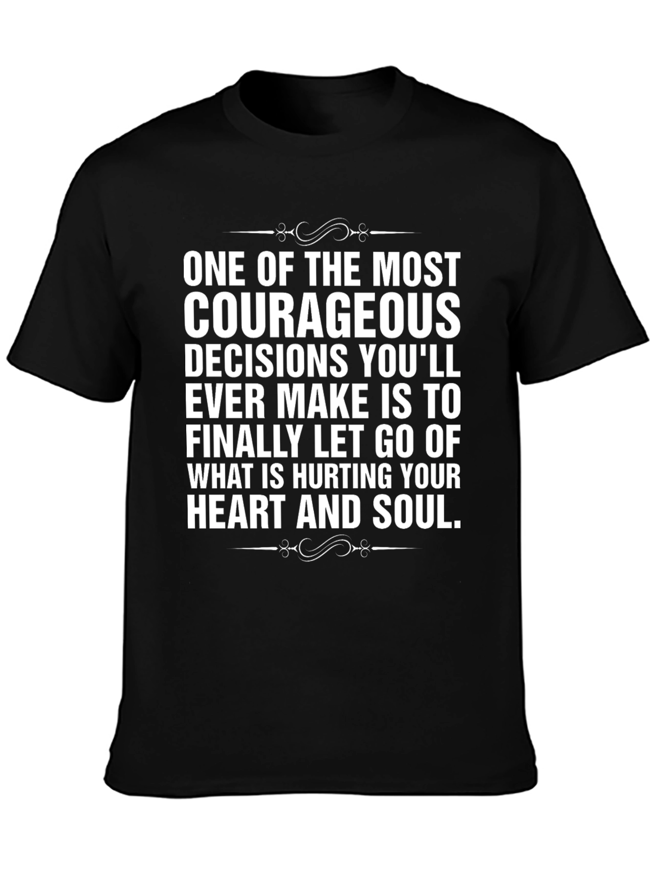 Black Courageous Decisions T-Shirt view 3