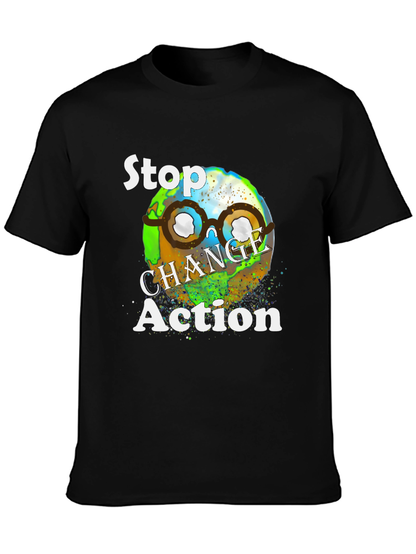 Black Stop Change T-Shirt view 3