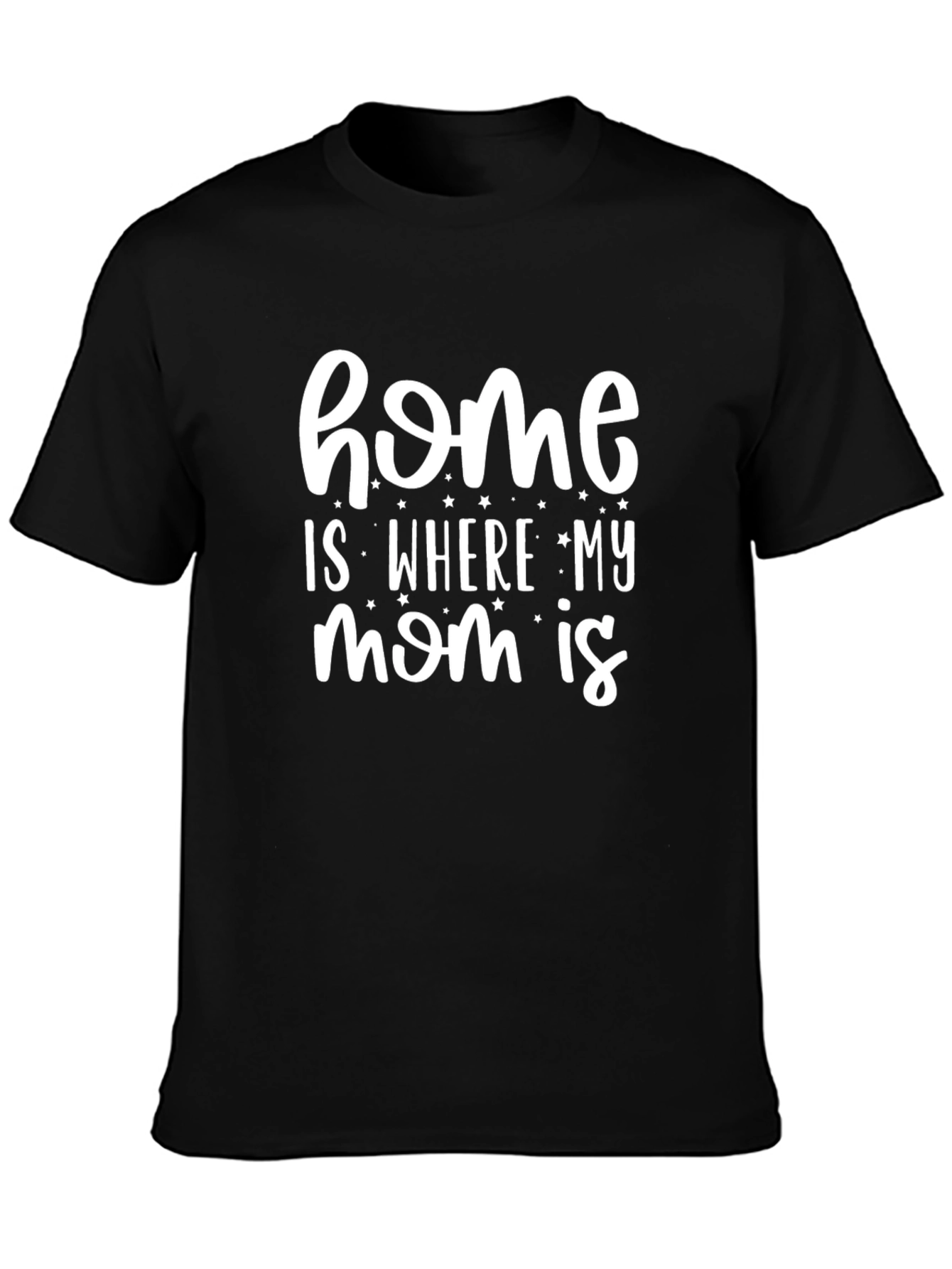 Black Home is Where My Mom is Black Graphic Tee view 3