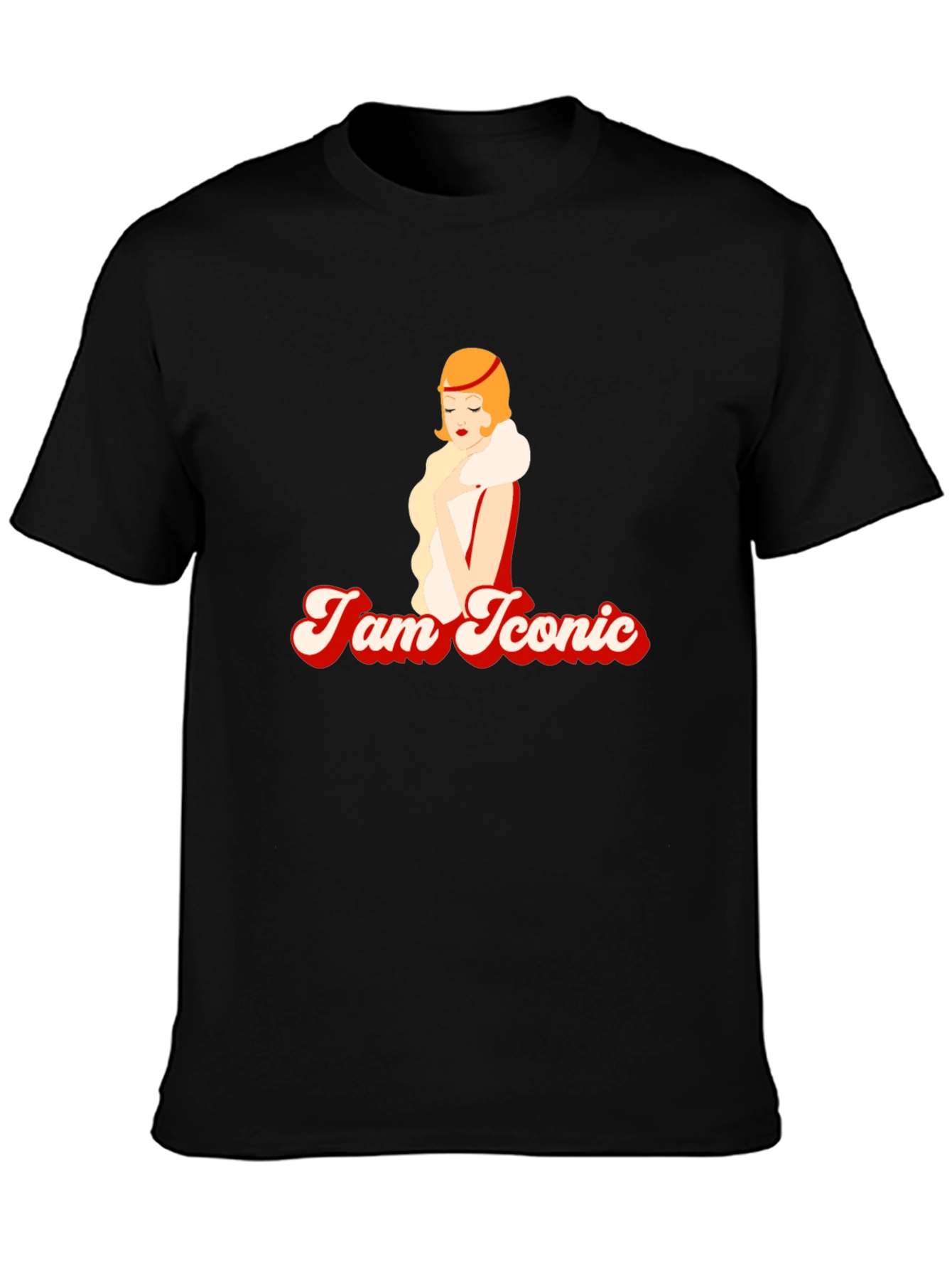 Black I am Iconic T-Shirt view 3