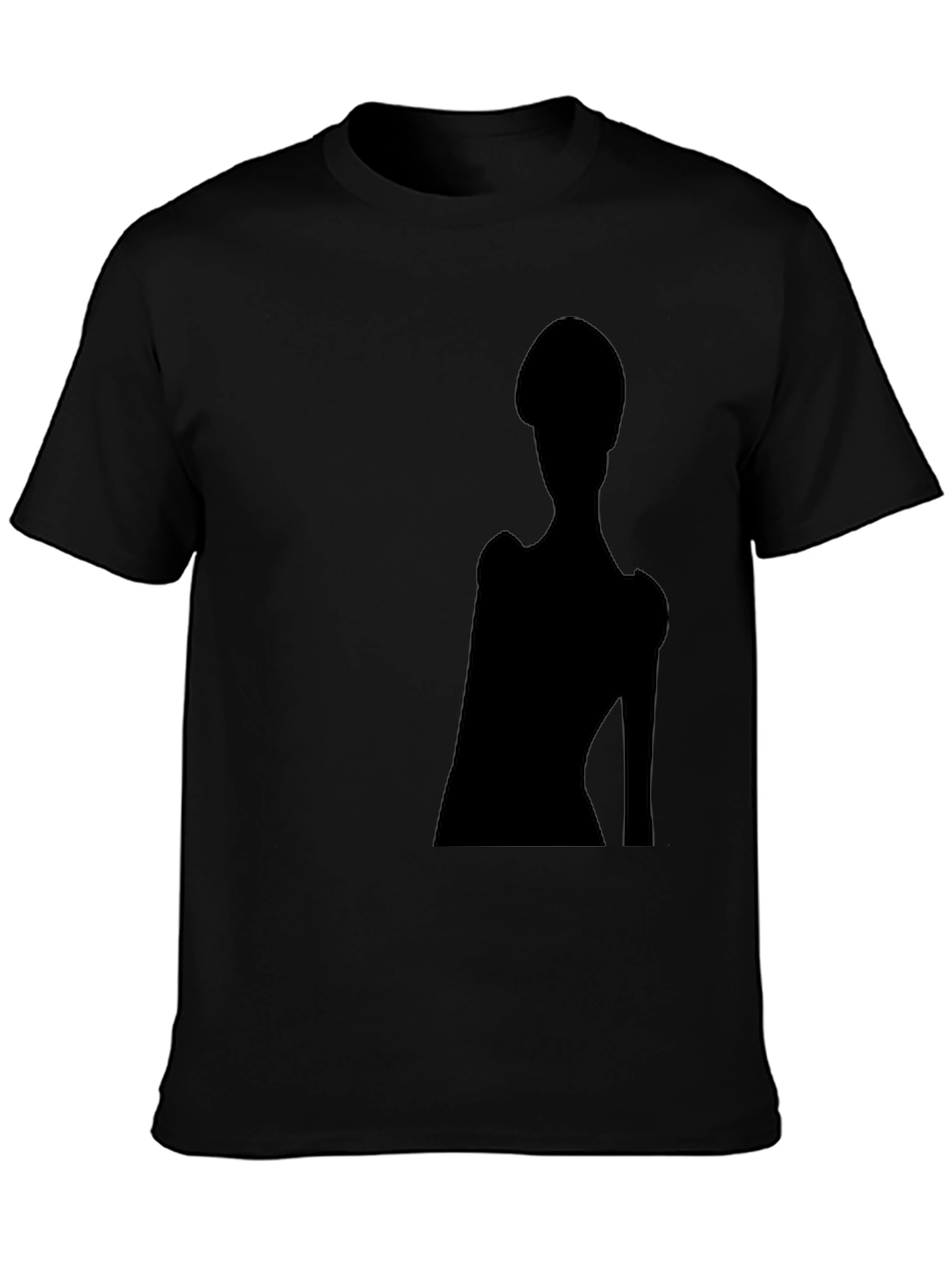 Black Silhouette Graphic Tee - Modern Minimalist Design view 3
