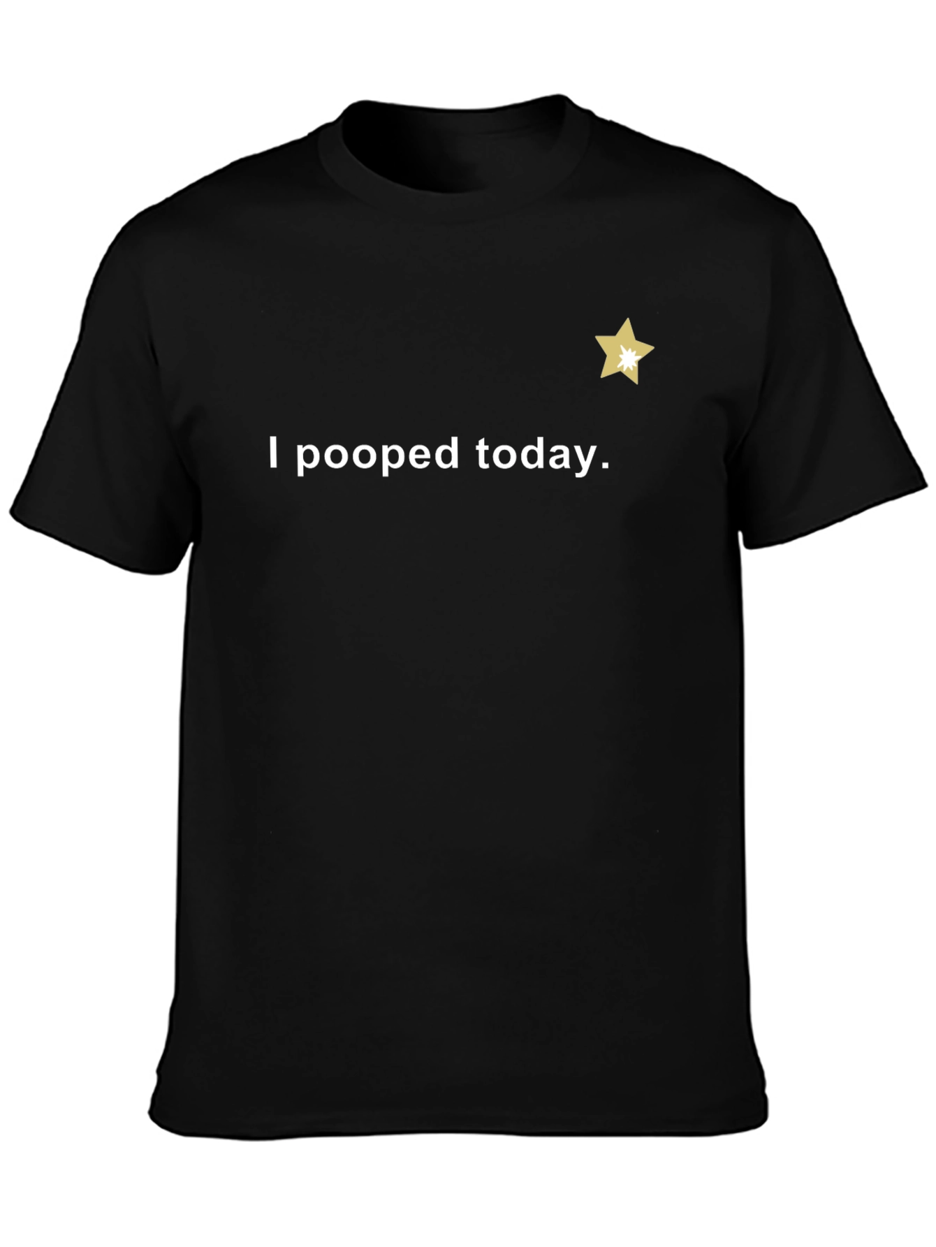 Black I Pooped Today T-Shirt - Guaranteed Laughs! view 3