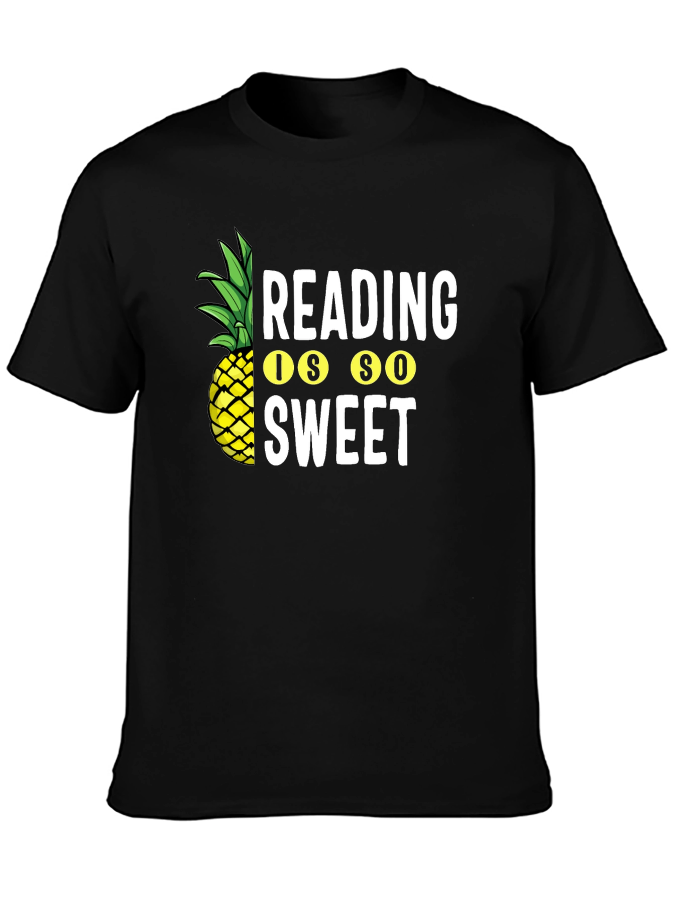 Black Reading is So Sweet Pineapple Graphic Tee view 3